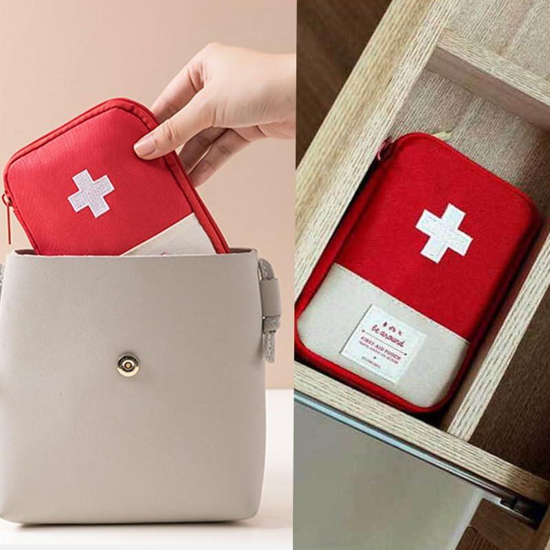 Paquete de 2 Mini Bolsas de Primeros Auxilios NentMent Rojo