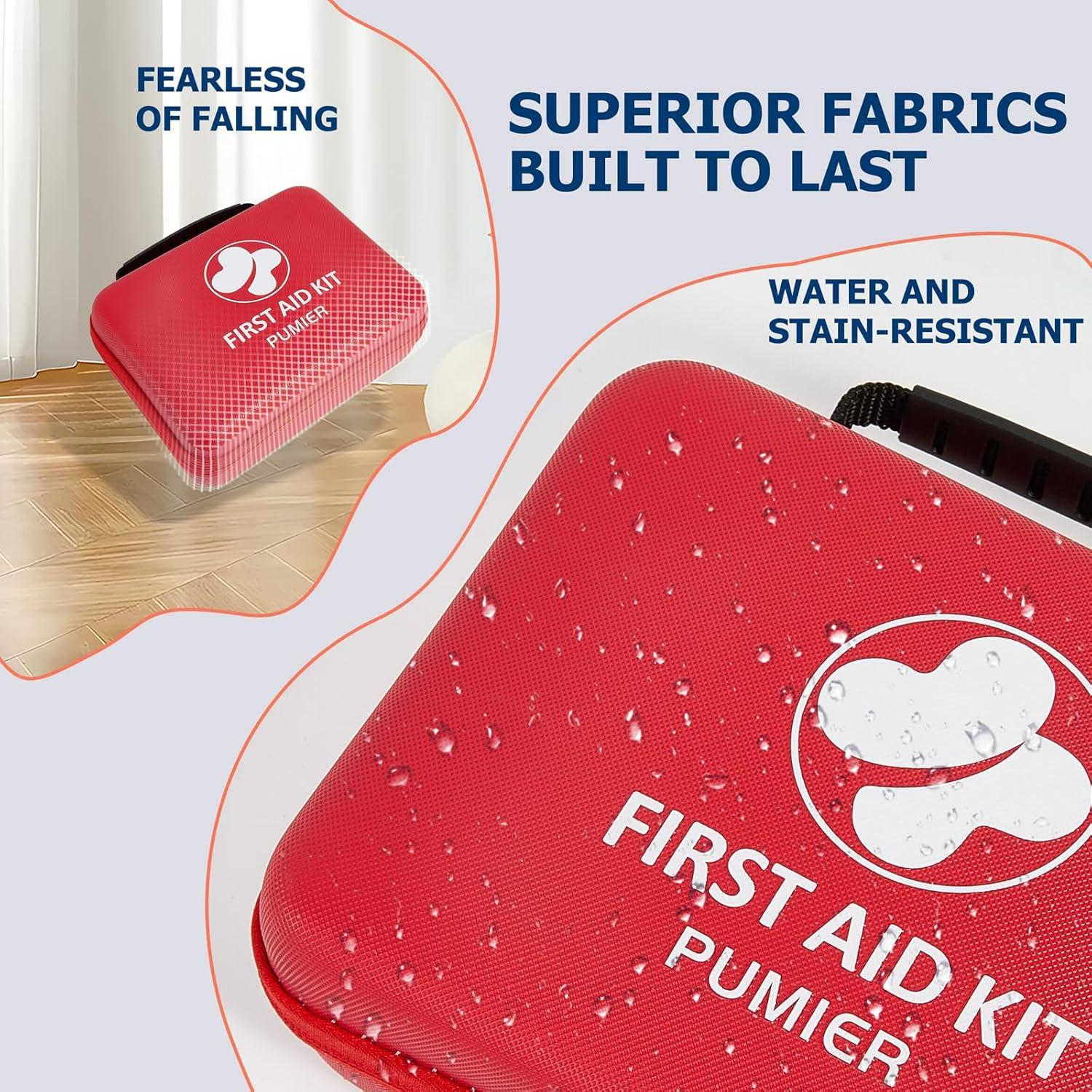 Kit de Primeros Auxilios PUMIER 368 Piezas Estuche Impermeable