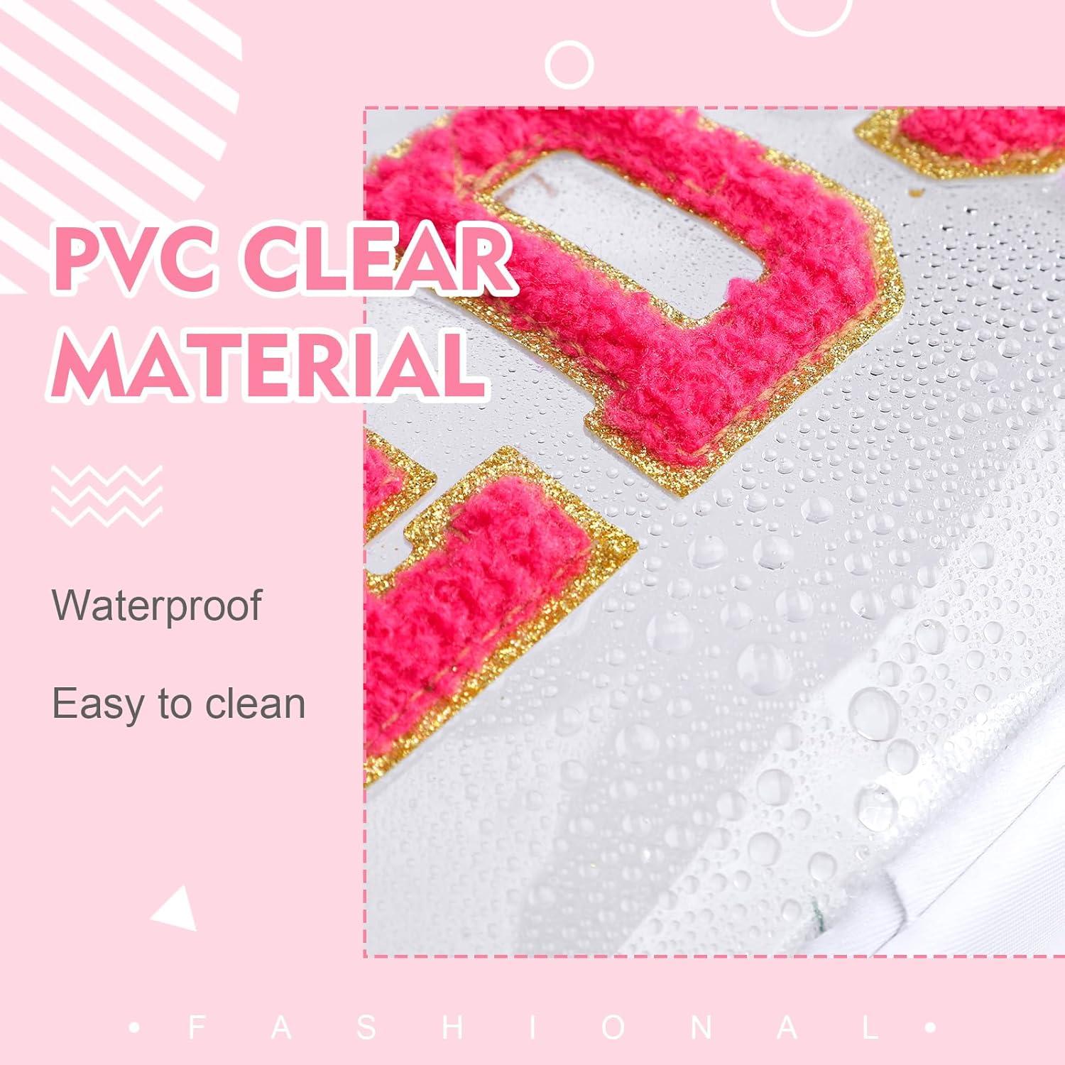 Bolsa de Medicina Hillban 2 Pcs Chenille Preppy Transparente