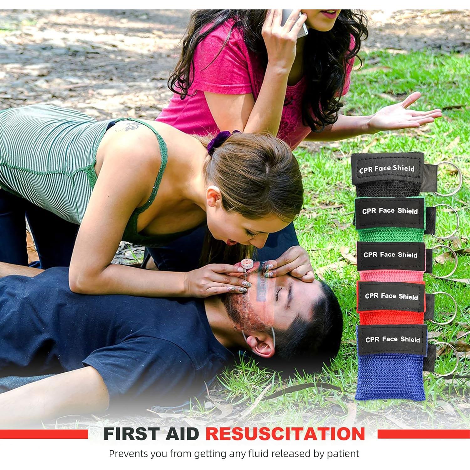 KONGDY 10pcs Máscara de CPR con Válvula Unidireccional