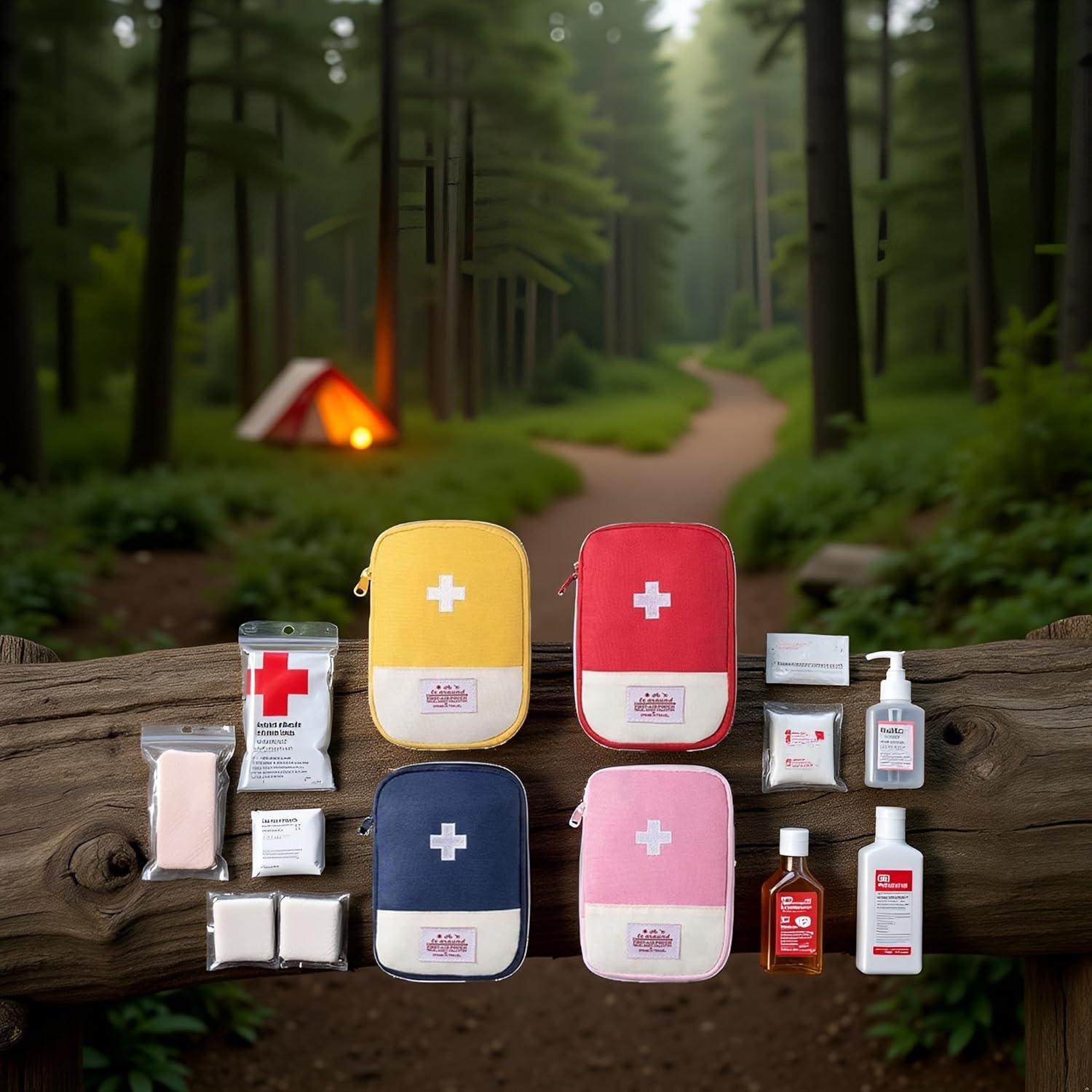 4 Bolsas de Primeros Auxilios Compactas WLngtv - Pequeñas