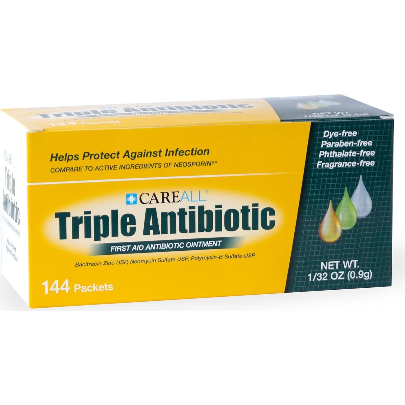 Ungüento Antibiótico Triple CareAll 0.9g - Paquete de 144