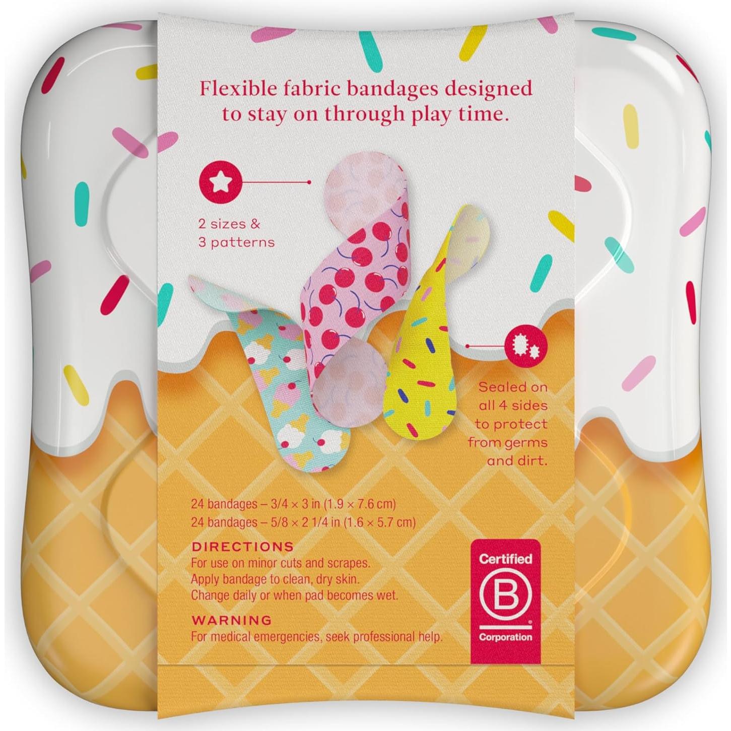 Tiras Adhesivas Welly de Tela Flexible - 48 Unidades - Patrones Divertidos