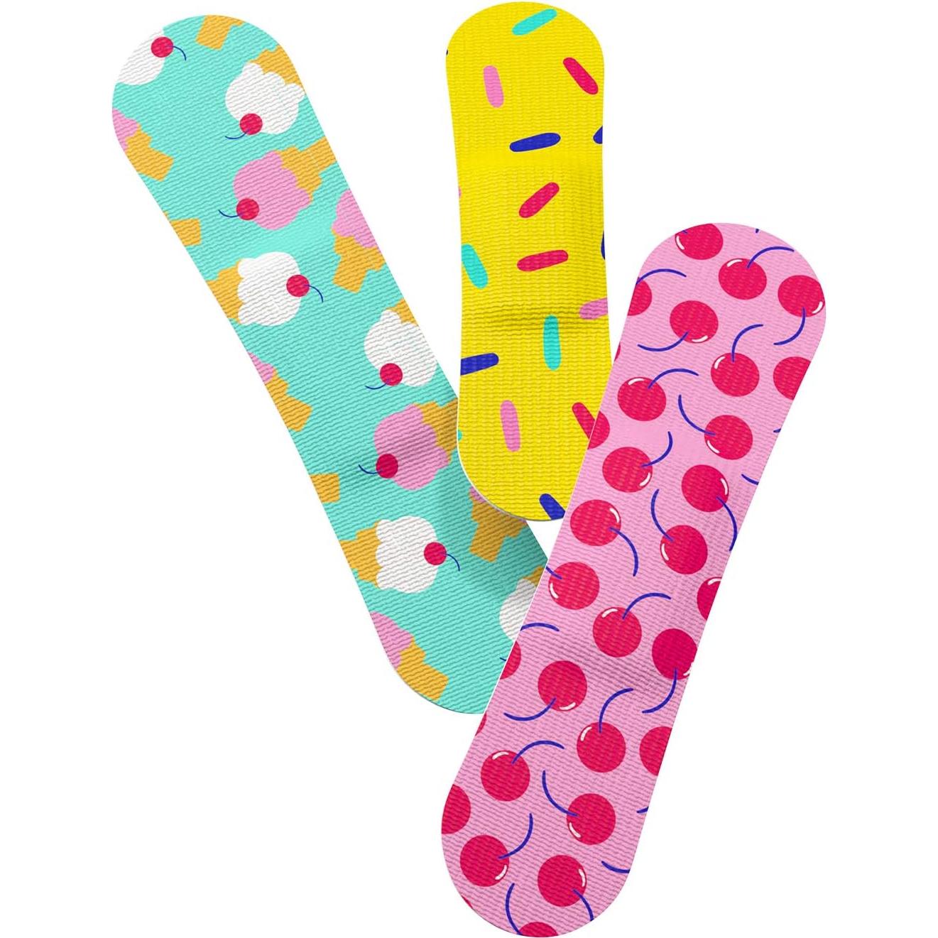 Tiras Adhesivas Welly de Tela Flexible - 48 Unidades - Patrones Divertidos