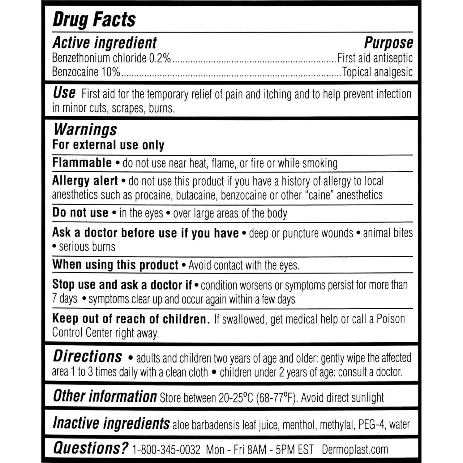 Toallitas Medicadas Dermoplast 3 en 1 para Heridas - 10 Unidades