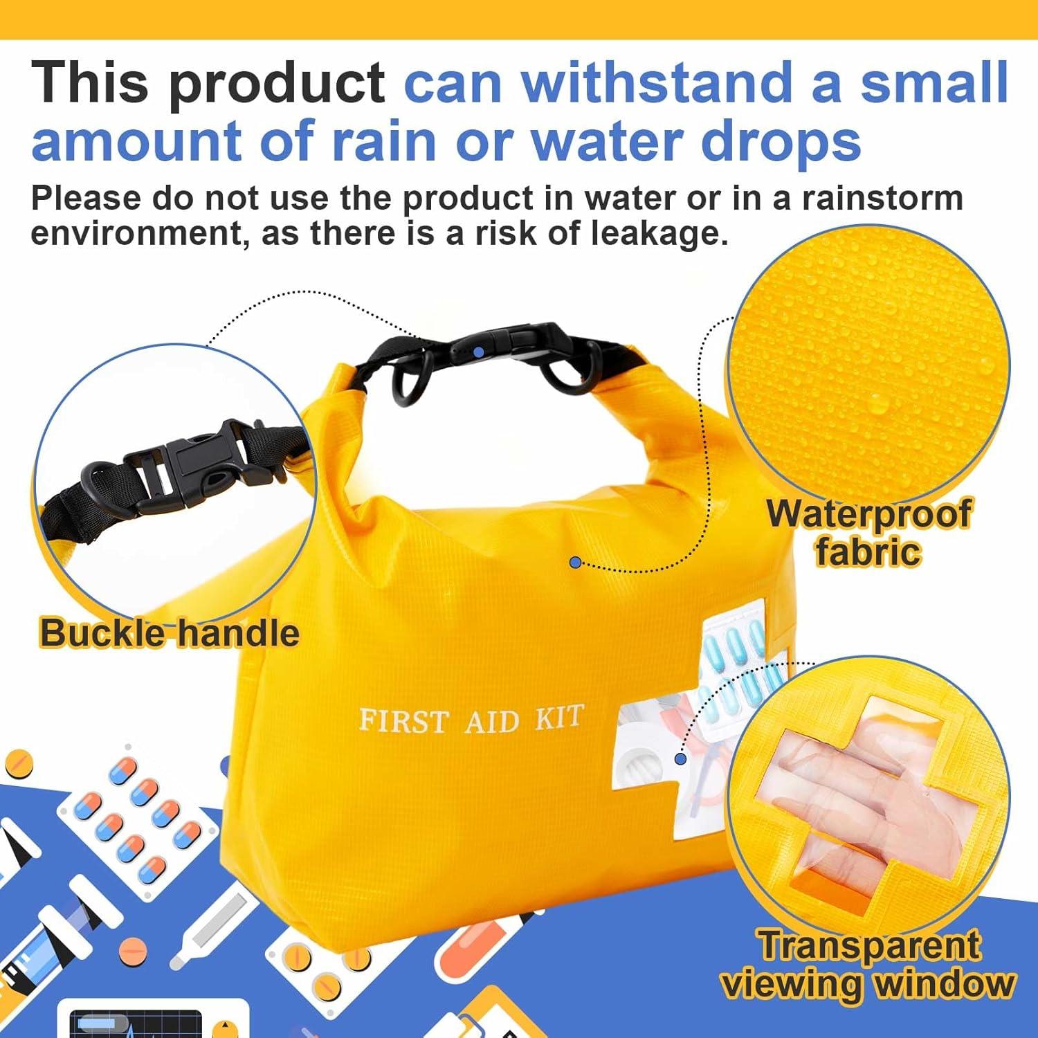 Paquete de 2 Bolsas Vacías Impermeables para Primeros Auxilios