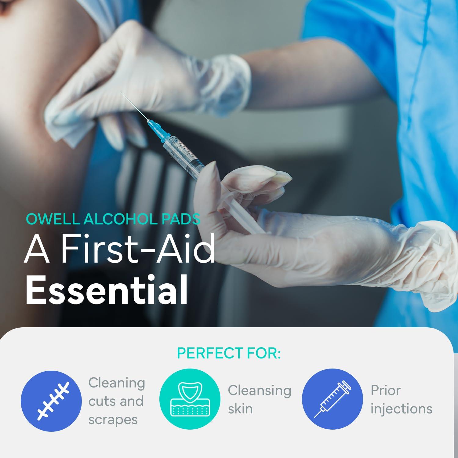 Toallitas Antisépticas Estériles OWELL - 100 Unidades 2-Ply