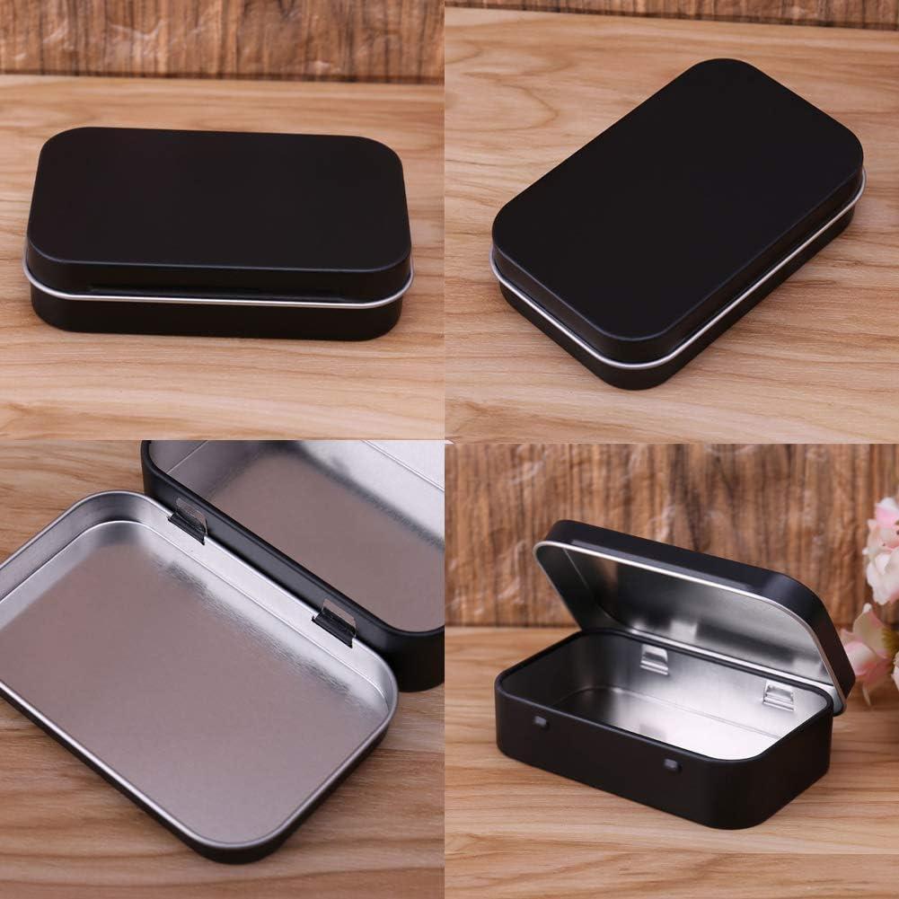 Caja Rectangular Negra Vacía AKOAK 3 Pcs 9.5x6x2 cm para Almacenamiento