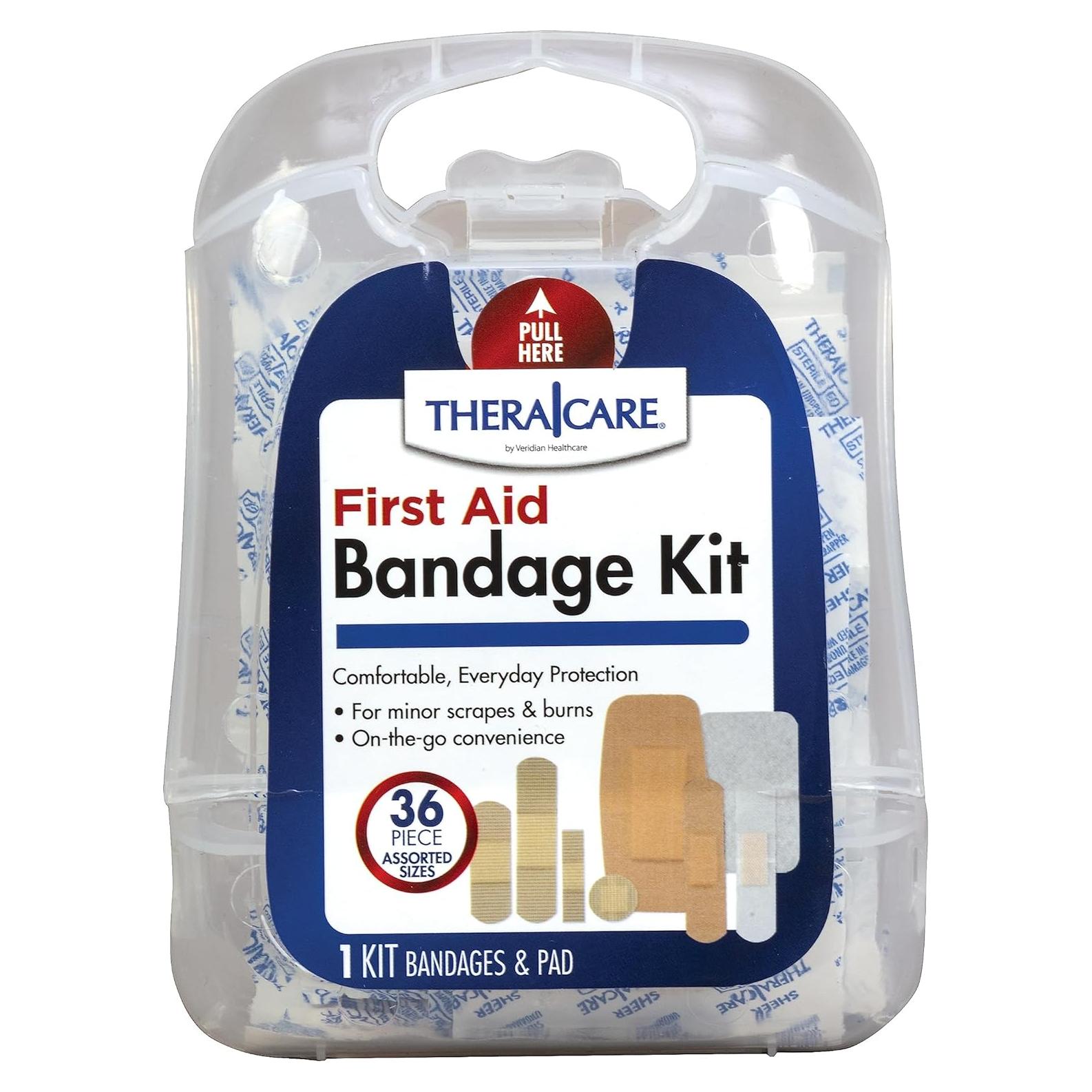 Kit de Vendajes de Primeros Auxilios TheraCare - 36 Piezas