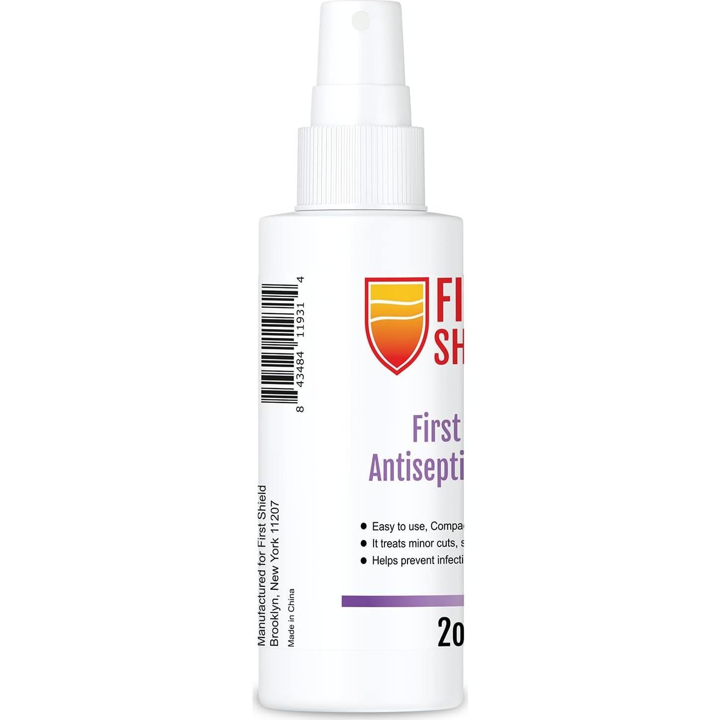 Spray Antisético First Shield 59 ml - Paquete de 3 para Heridas