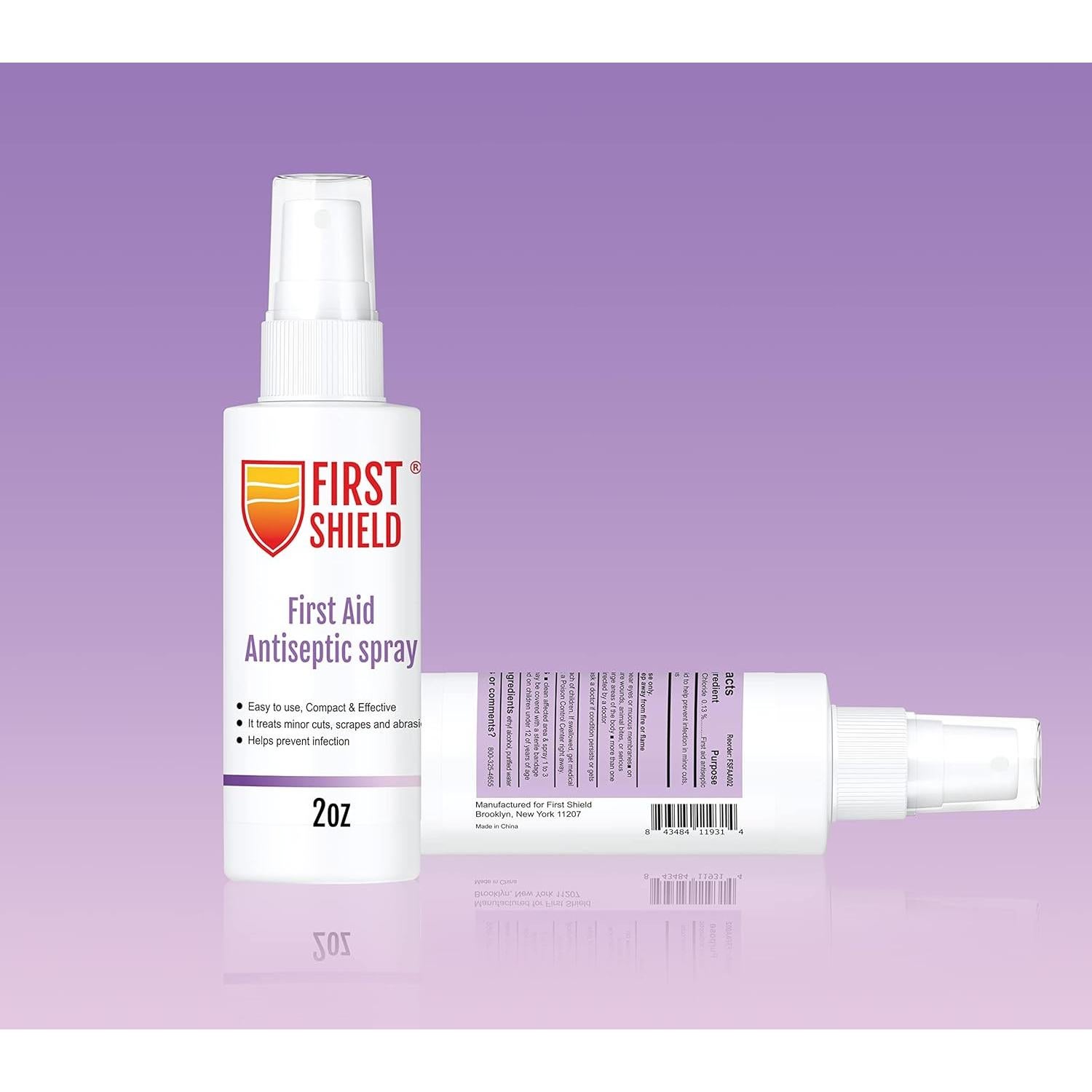 Spray Antisético First Shield 59 ml - Paquete de 3 para Heridas