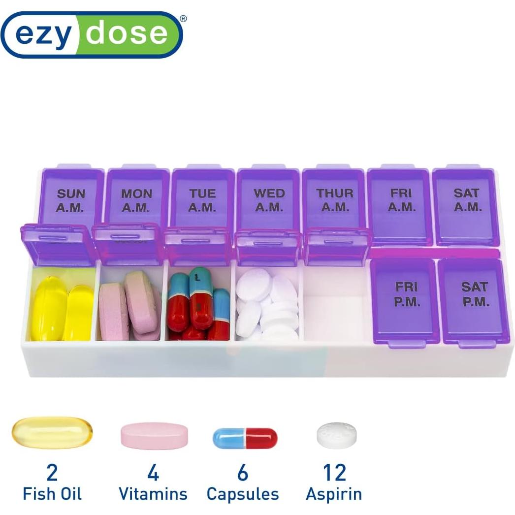Planificador de Pastillas Semanal Ezy Dose AM/PM 7 Días