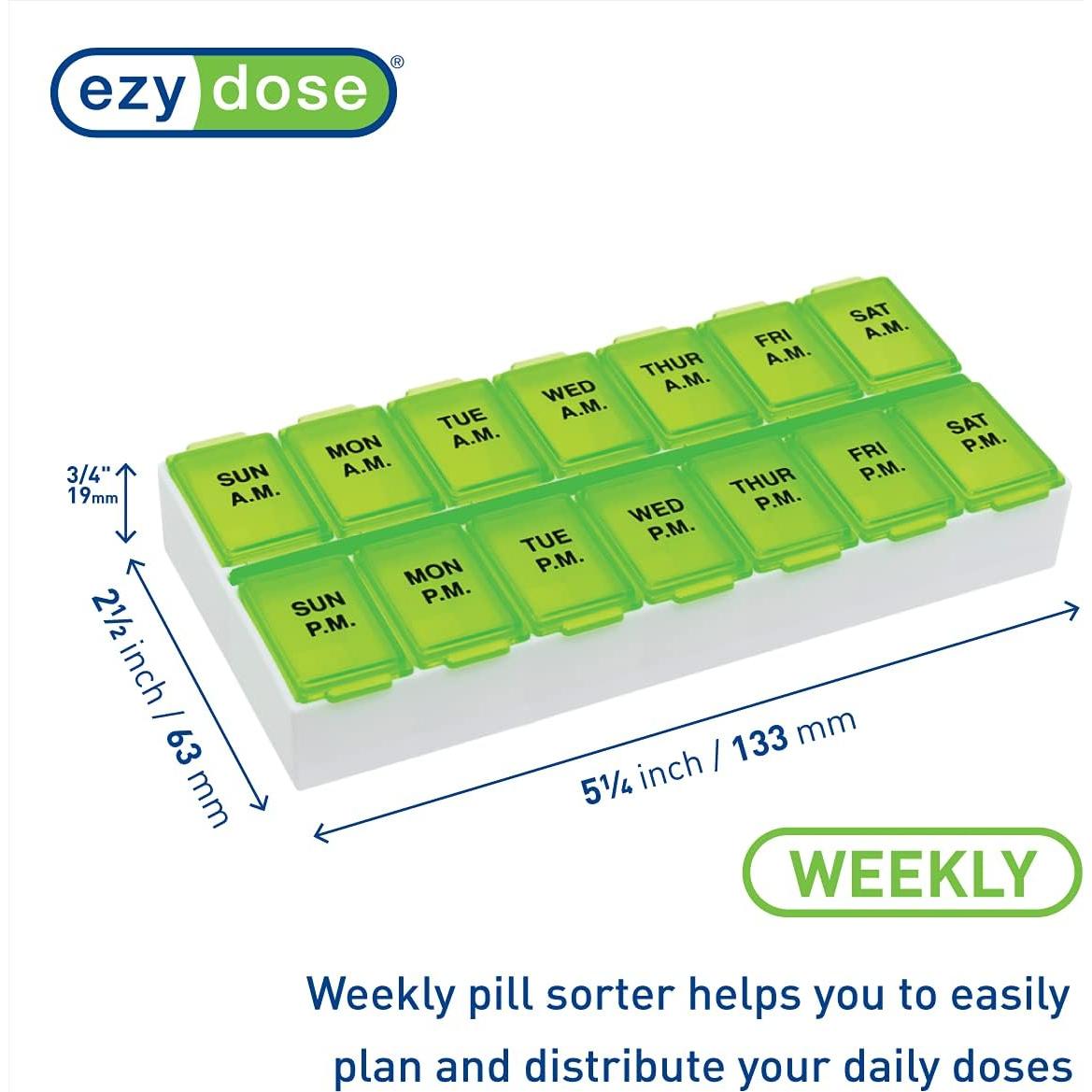 Planificador de Pastillas Semanal Ezy Dose AM/PM 7 Días