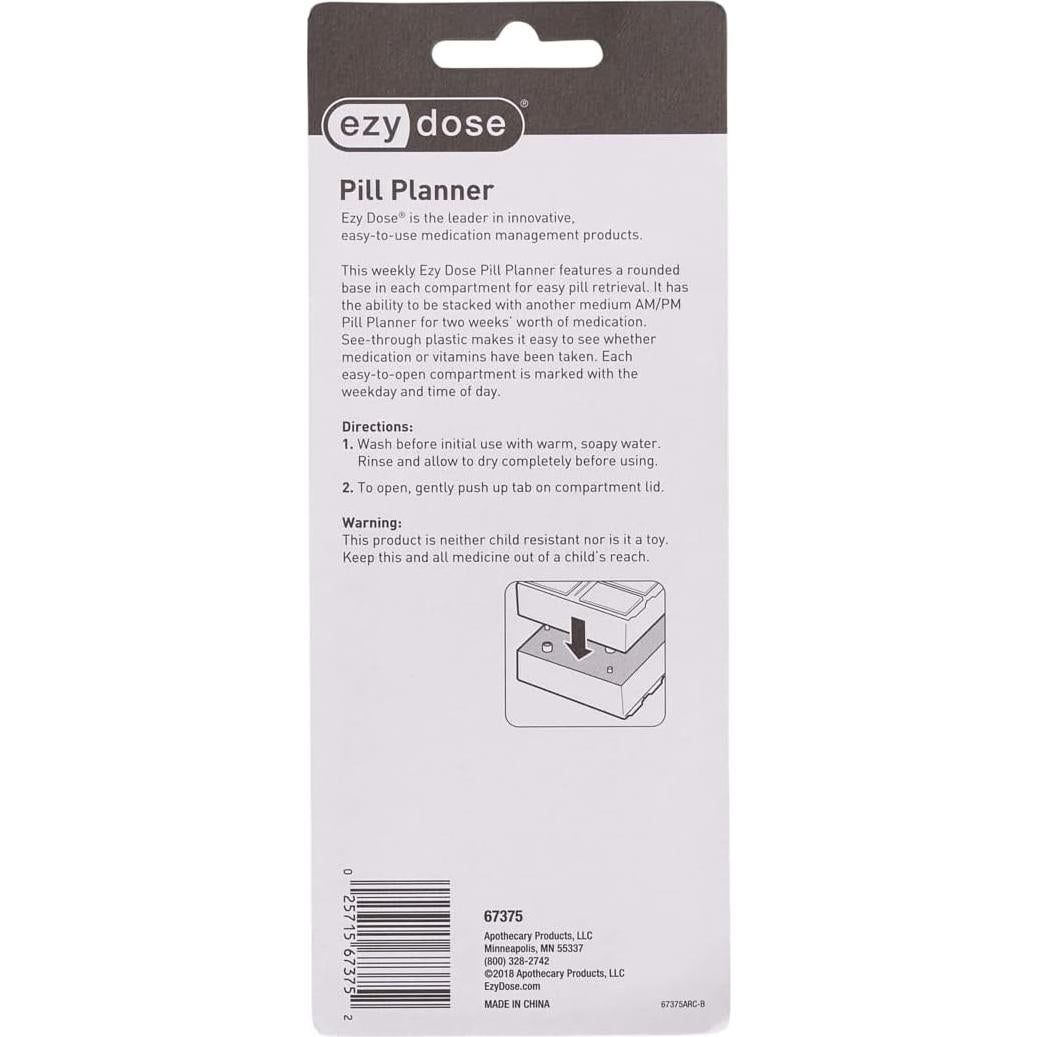 Planificador de Pastillas Semanal Ezy Dose AM/PM 7 Días