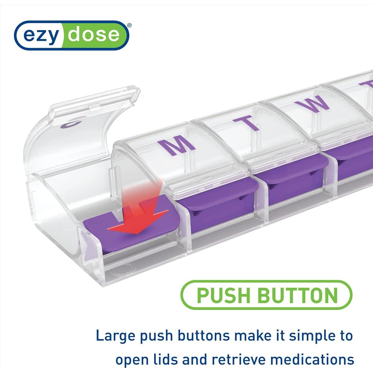 Planificador Semanal de Pastillas Ezy Dose XL 7 Días - Botón Presión