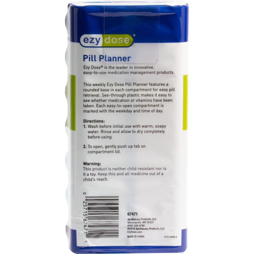 Organizador de Pastillas Semanal Ezy Dose AM/PM Grande Azul/Púrpura