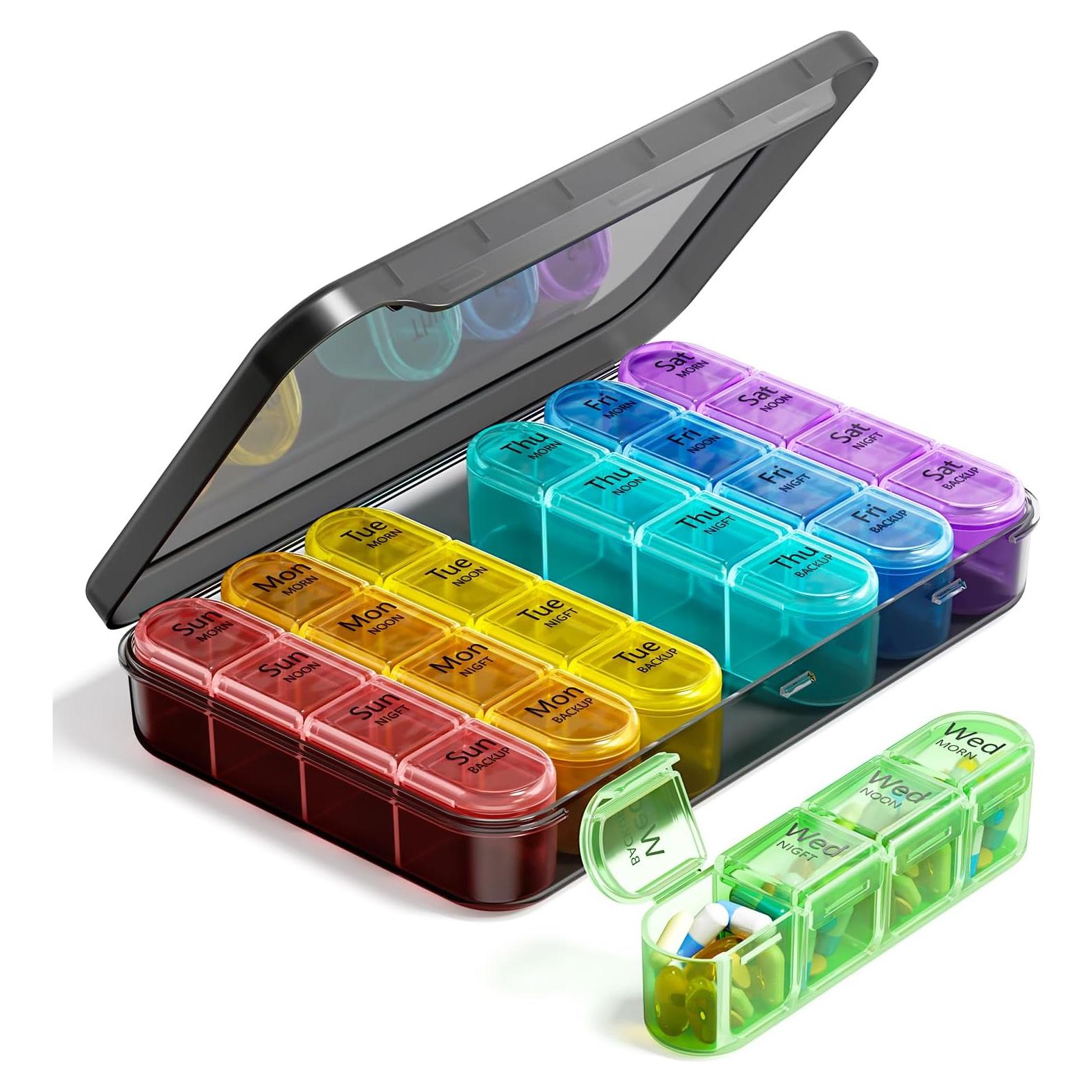Organizador Semanal de Pastillas Odaro 4 Veces al Día 7 Días