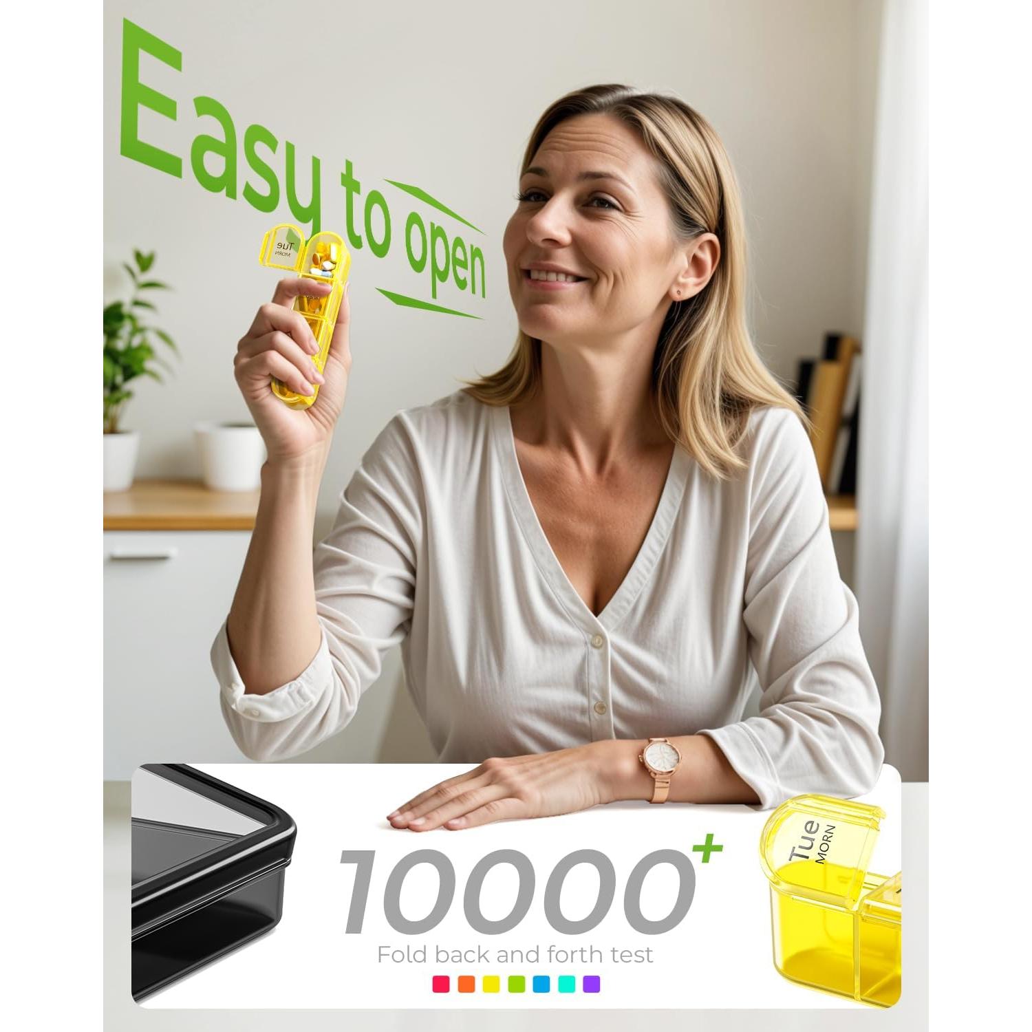 Organizador Semanal de Pastillas Odaro 4 Veces al Día 7 Días