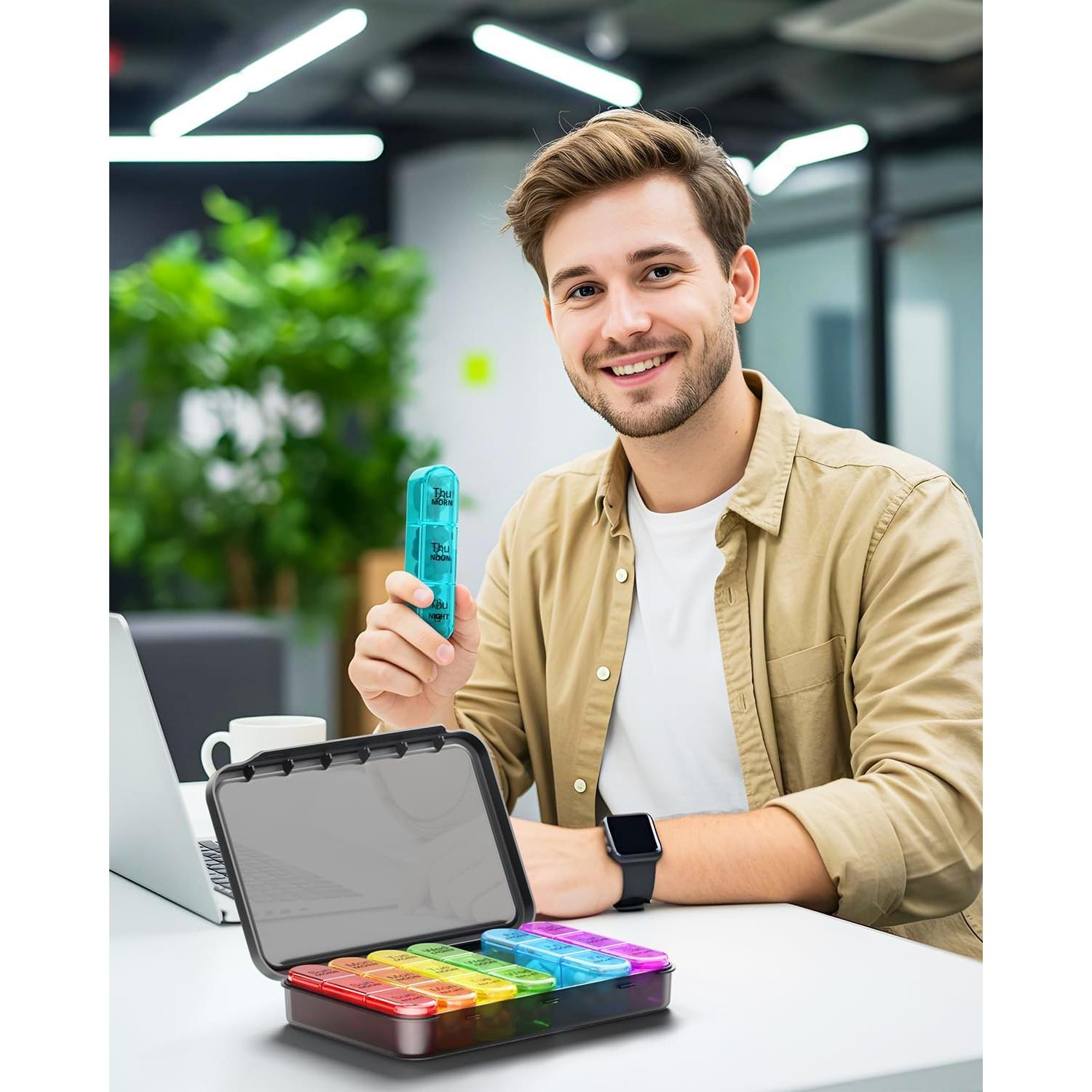 Organizador Semanal de Pastillas ASprink 3 Veces al Día - 7 Días