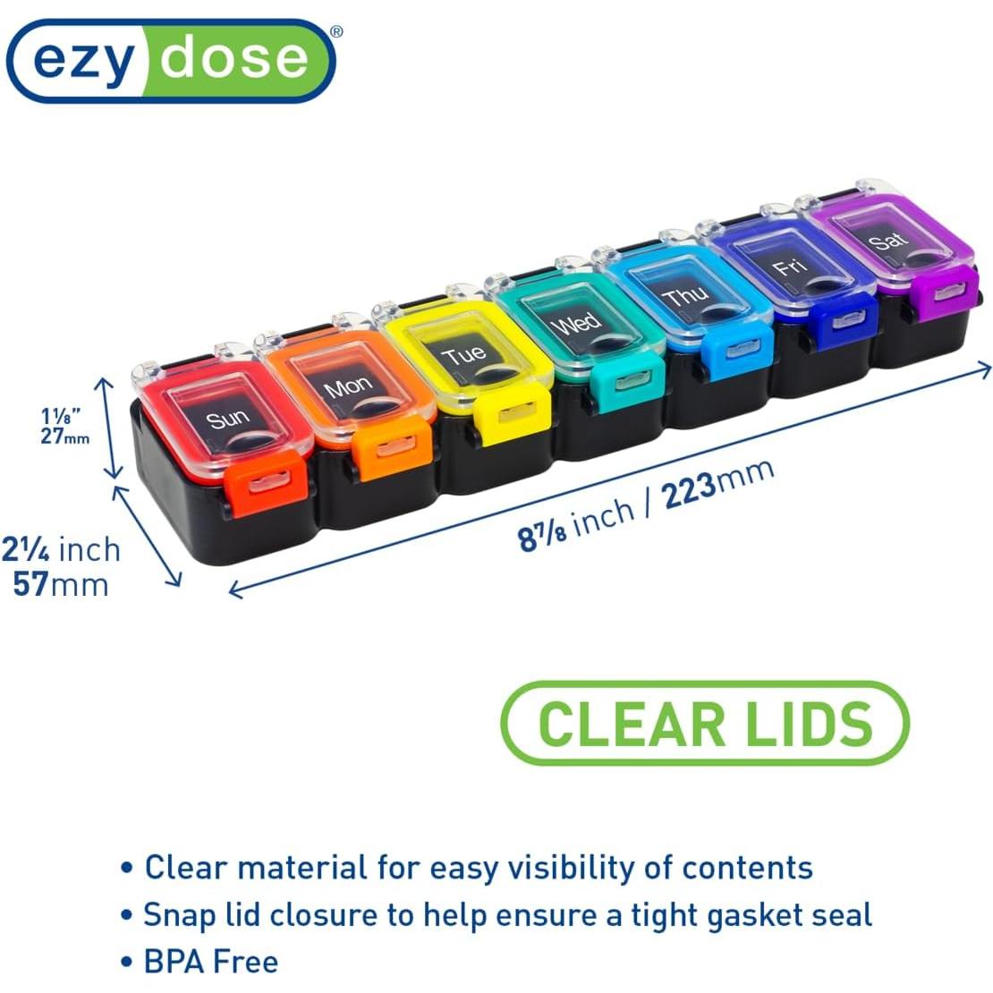 Caja de Pastillas Semanal EZY DOSE a Prueba de Agua 7 Días