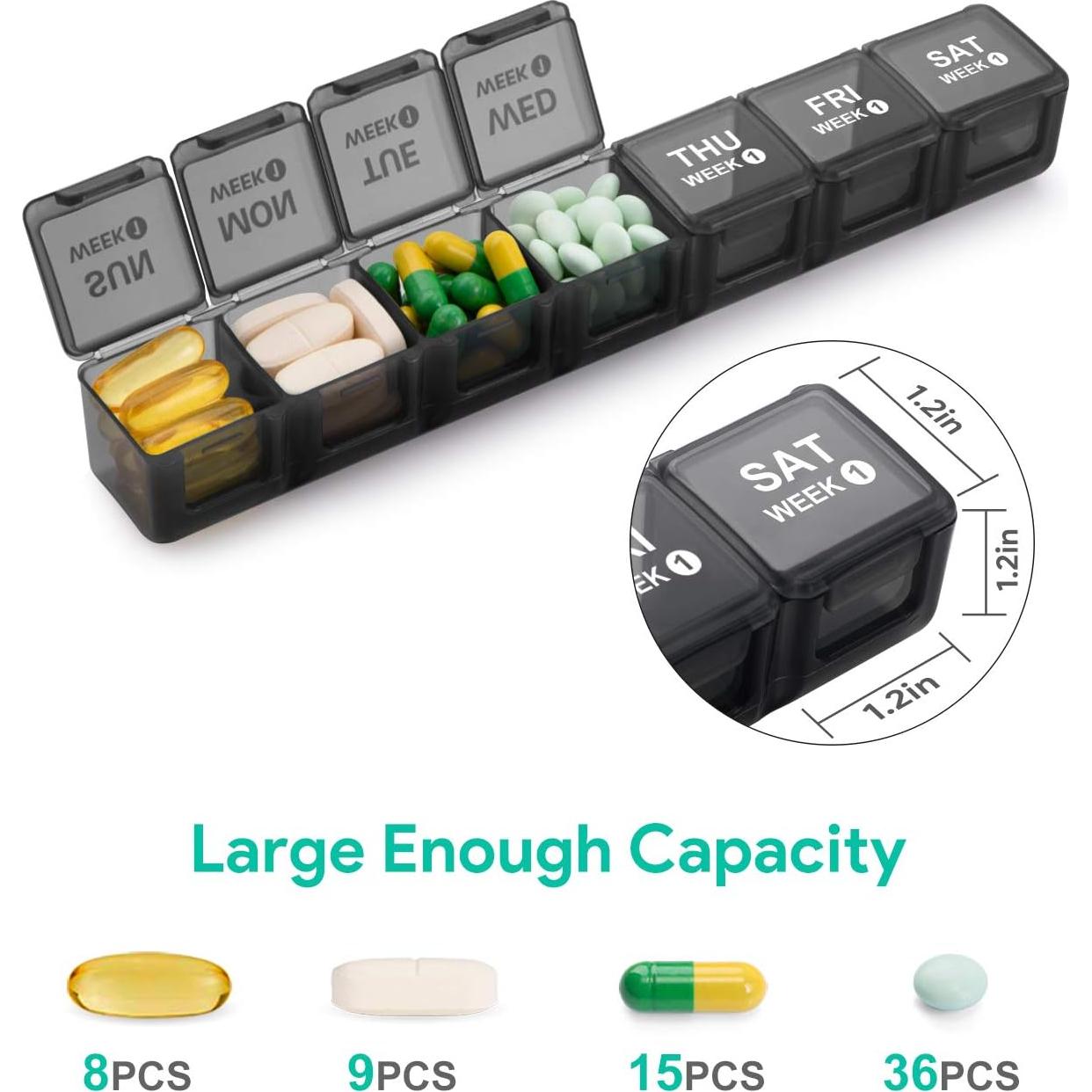 Organizador de Pastillas Mensual TookMag 28 Días - Caja de Medicamentos