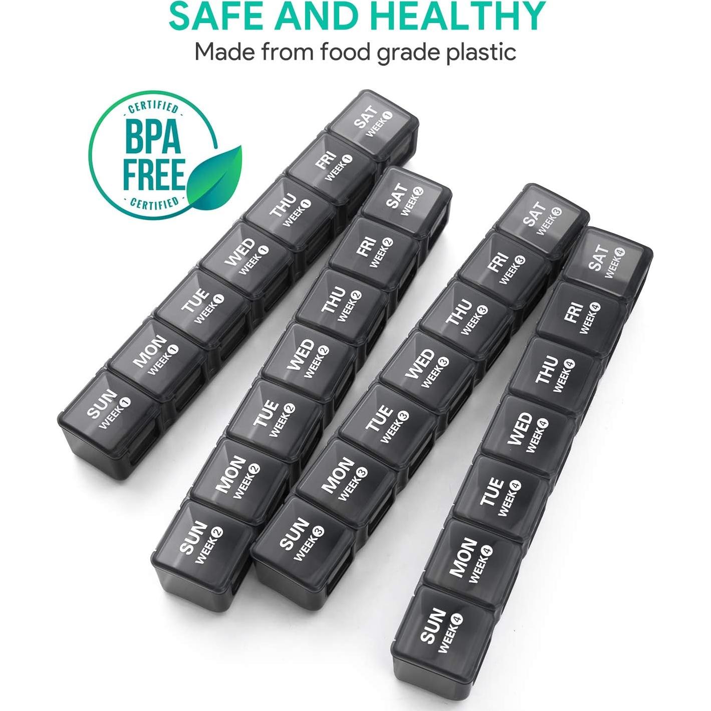 Organizador de Pastillas Mensual TookMag 28 Días - Caja de Medicamentos