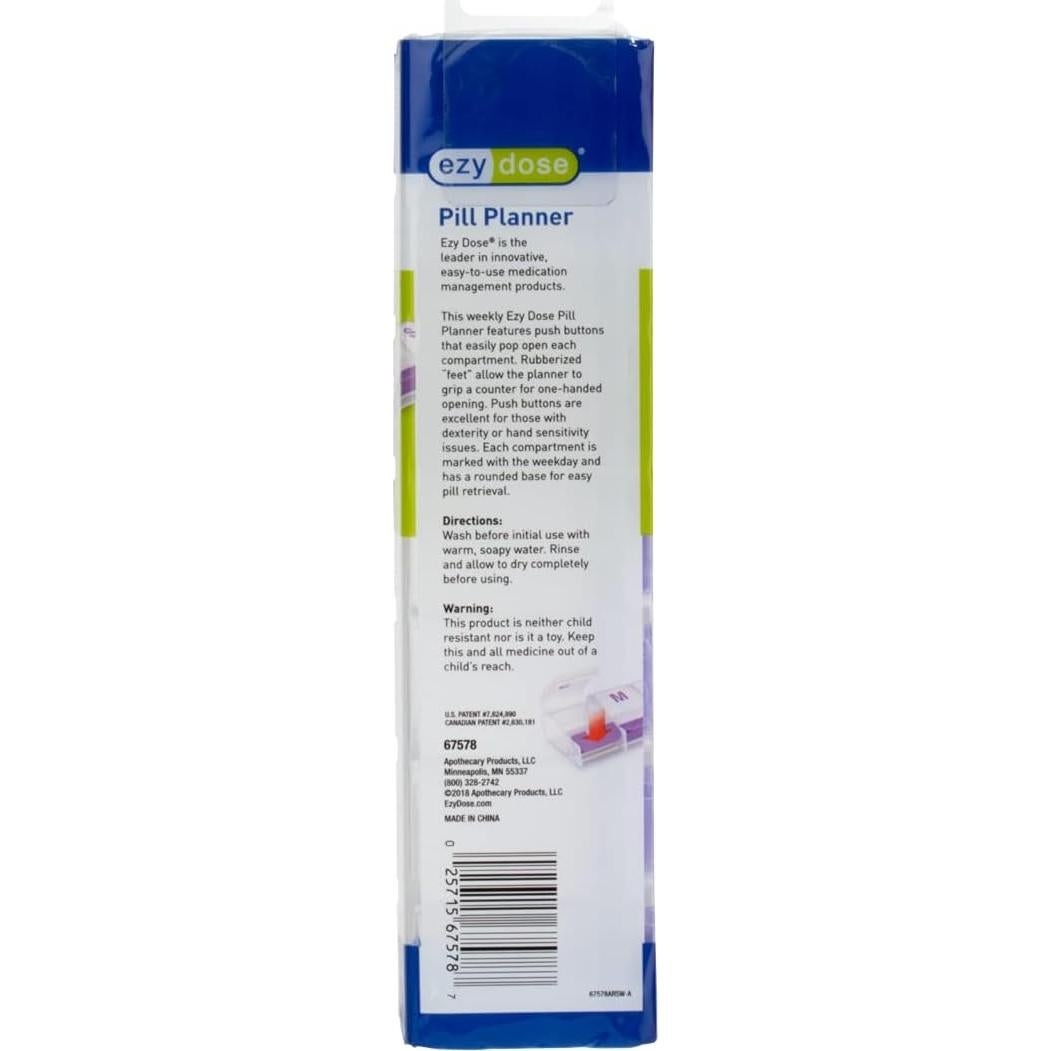 Planificador de Pastillas Semanal Ezy Dose XXL 7 Días