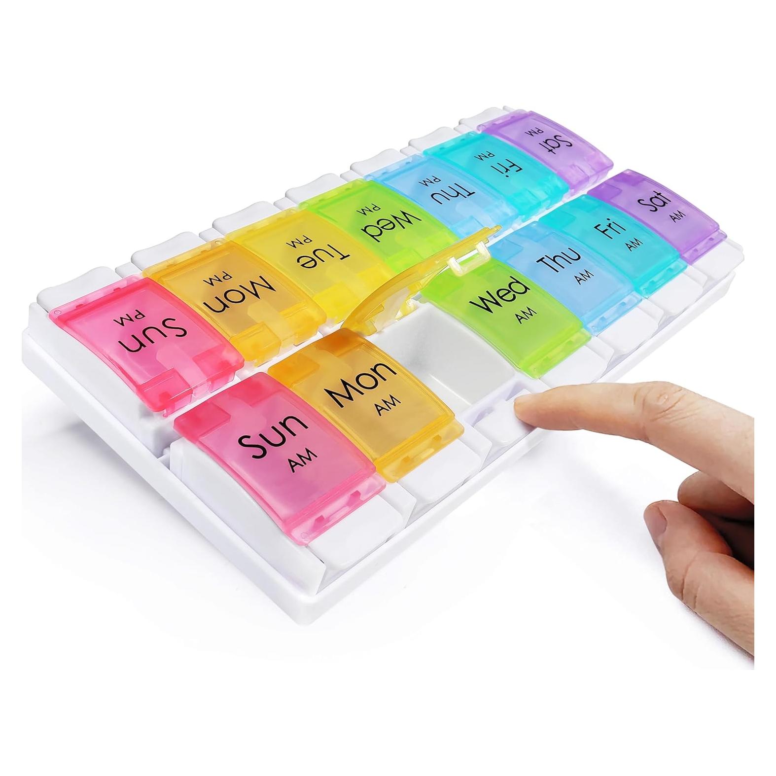 Organizador de Pastillas AM PM MOLN HYMY 14 Divisores 2 Semanas