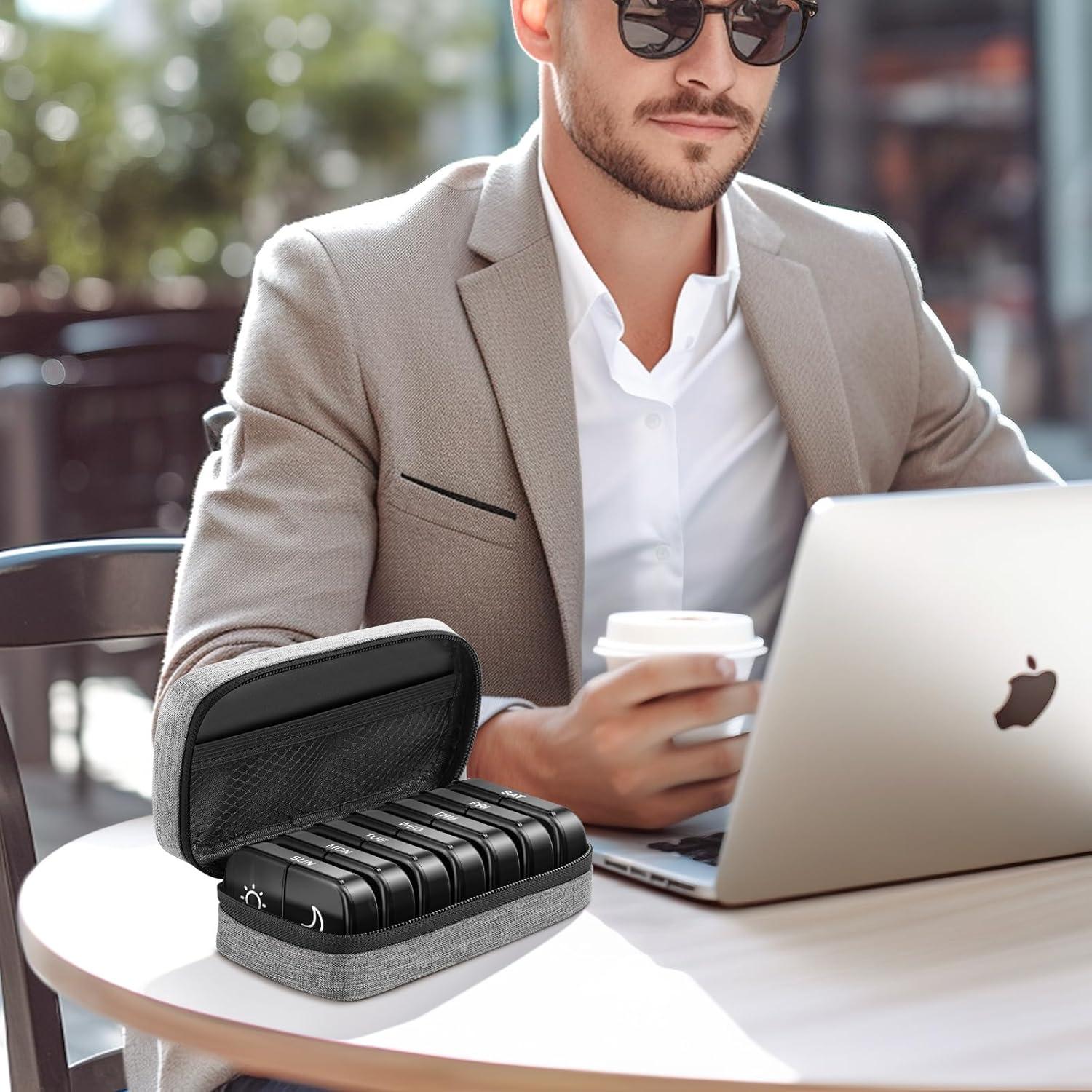 Organizador Semanal de Pastillas AUVON XL 2 Veces al Día