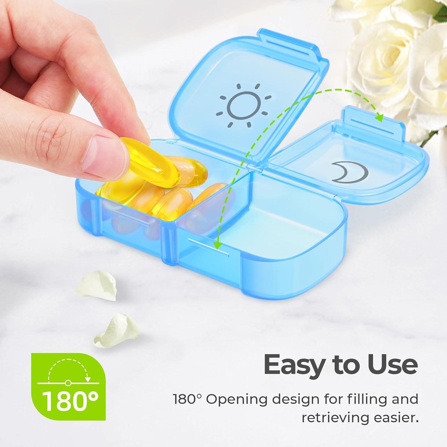 Organizador Semanal de Pastillas AUVON Negro 2 Veces al Día