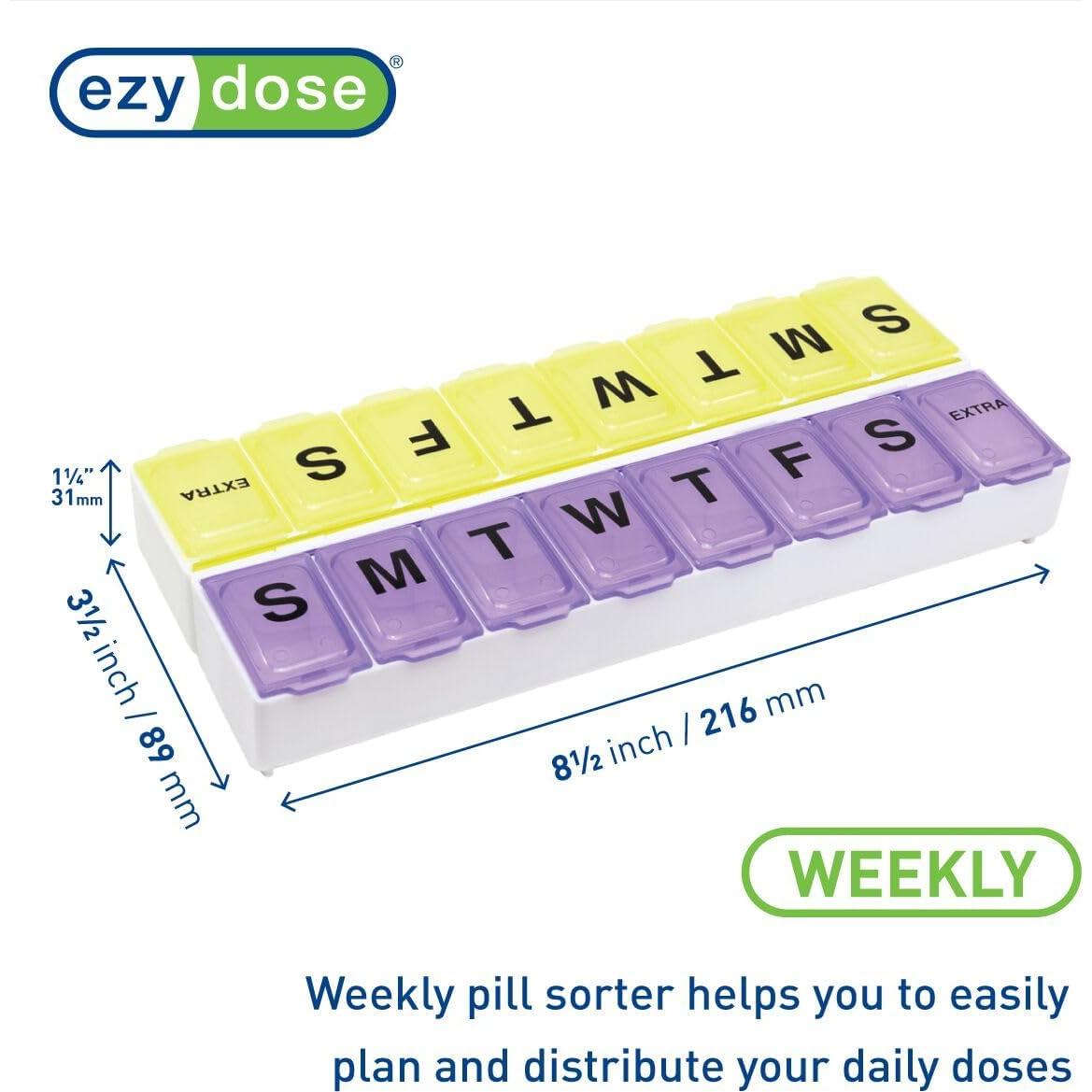 Organizador de Pastillas Semanal Ezy Dose 14 Días Desmontable