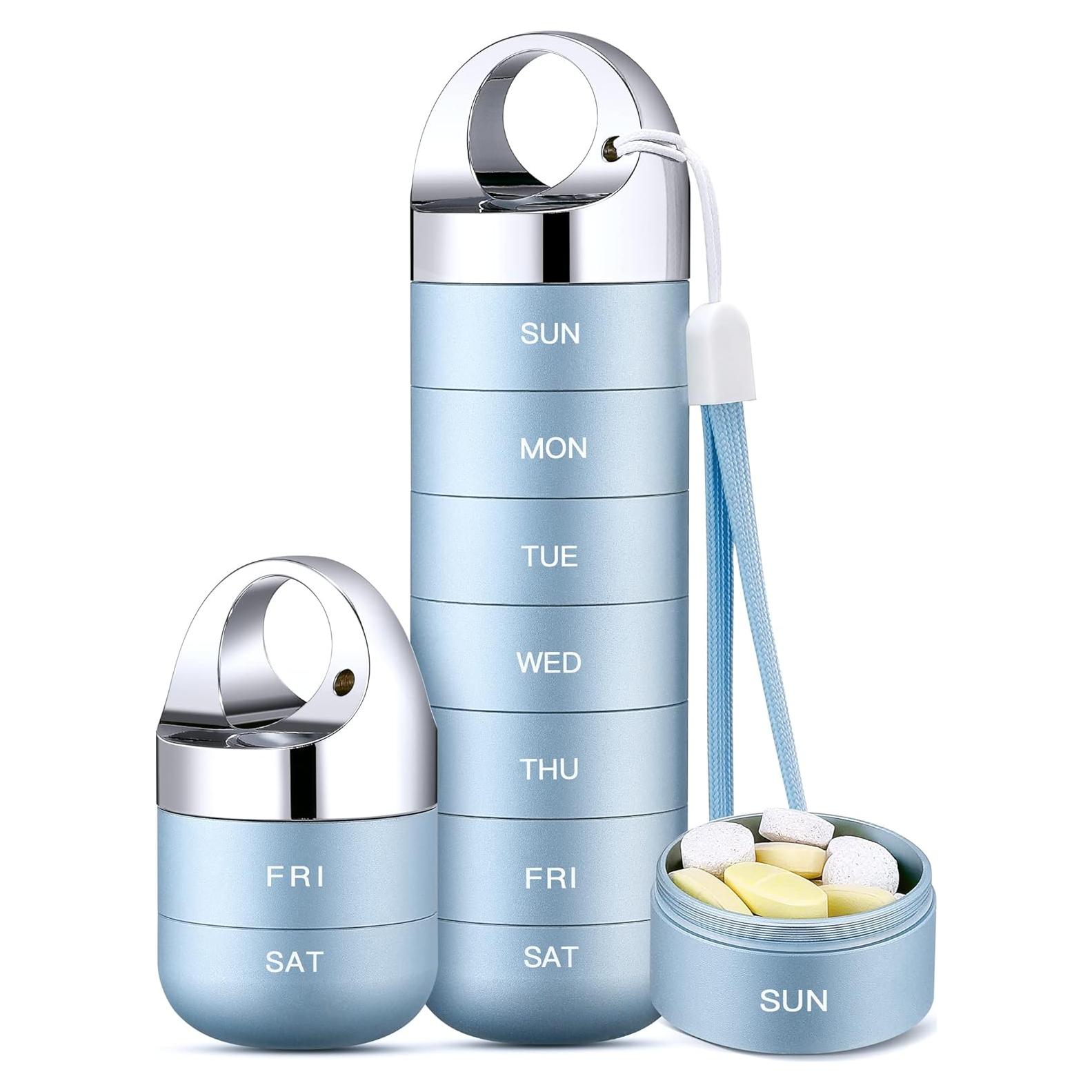 Organizador de Pastillas de Metal Zannaki XL 7 Compartimentos