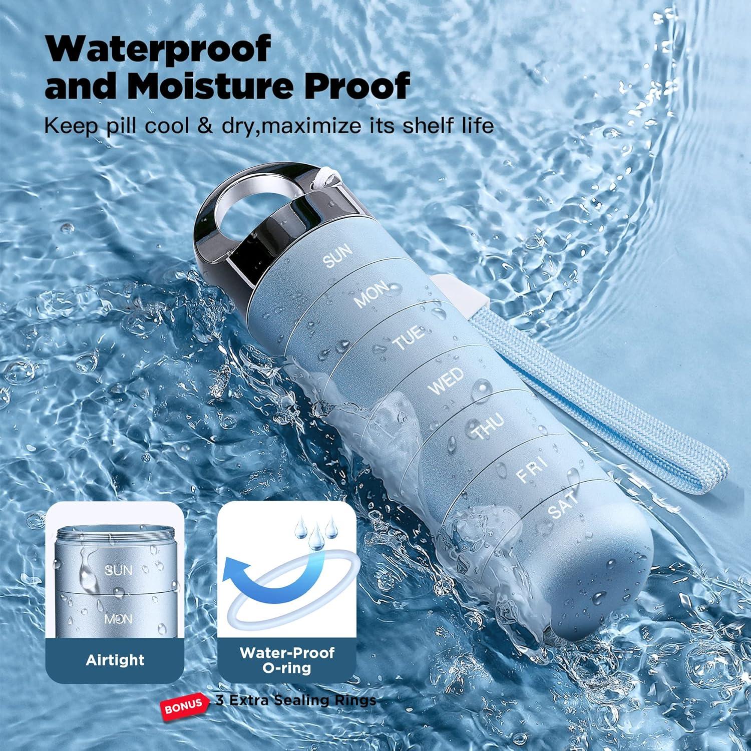 Organizador de Pastillas de Metal Zannaki XL 7 Compartimentos