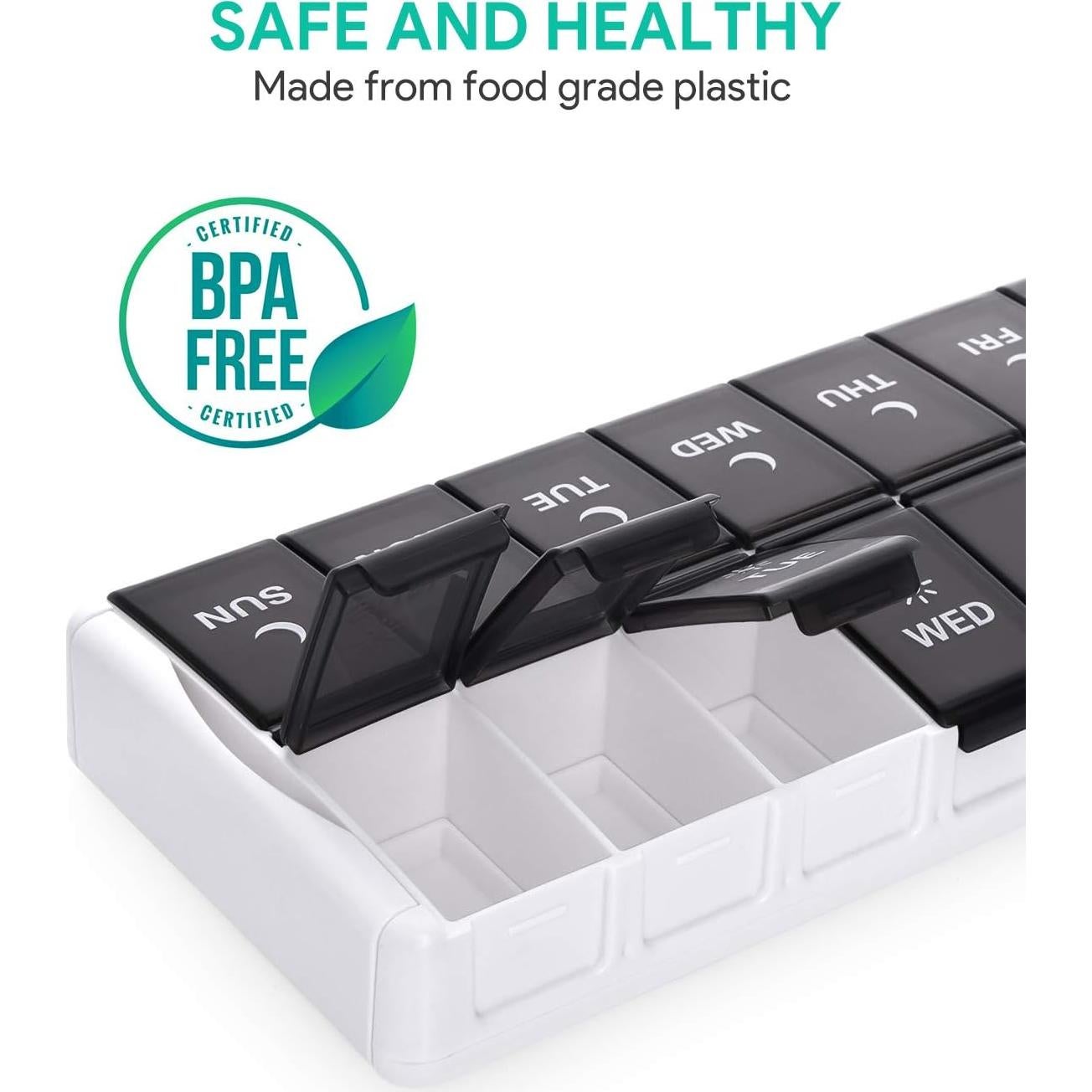 Organizador Semanal de Pastillas TookMag AM PM Verde 7 Días