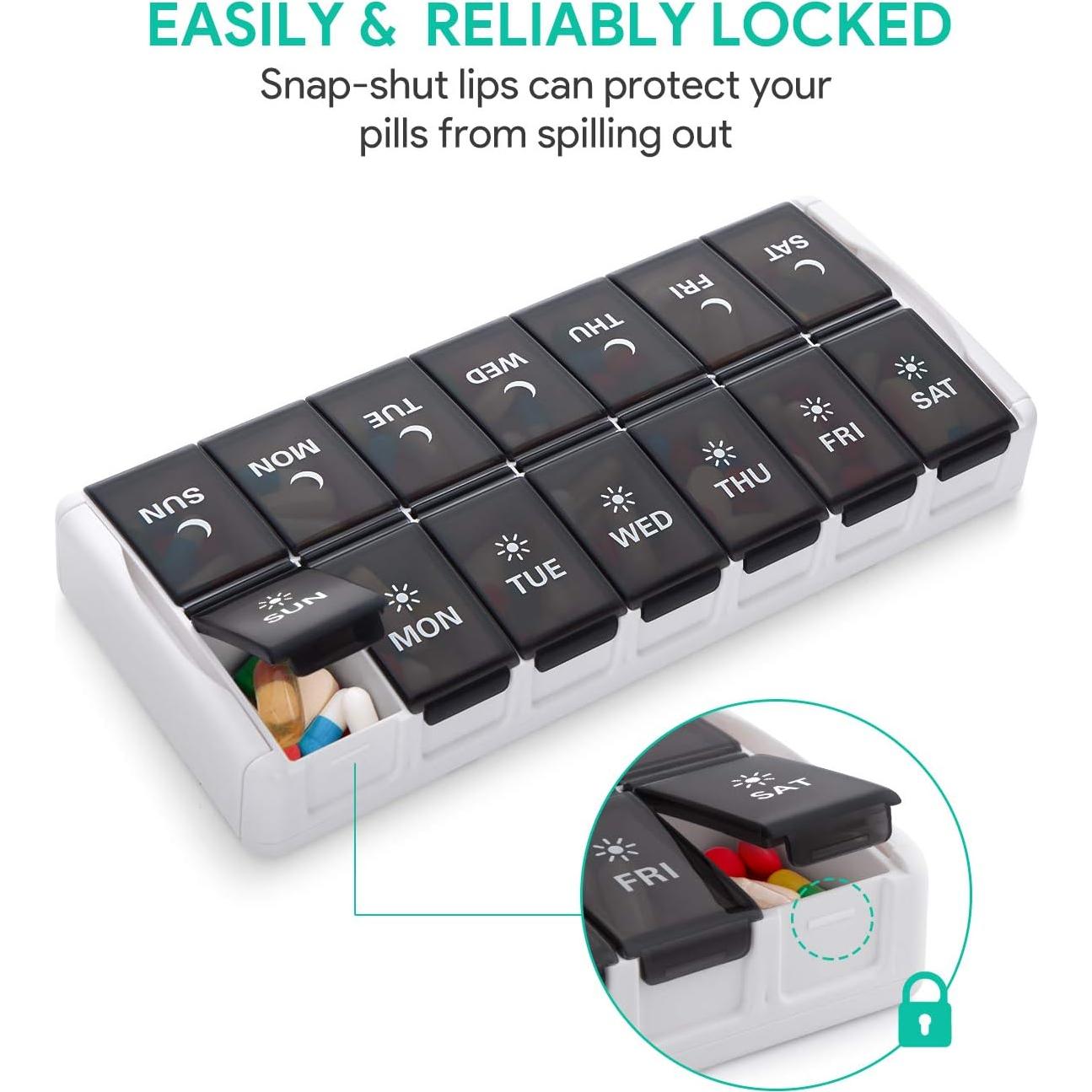 Organizador Semanal de Pastillas TookMag AM PM Verde 7 Días