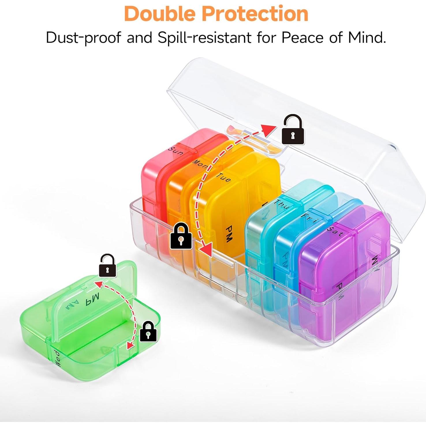 Organizador de Pastillas Zoksi AM/PM Semanal 7 Días