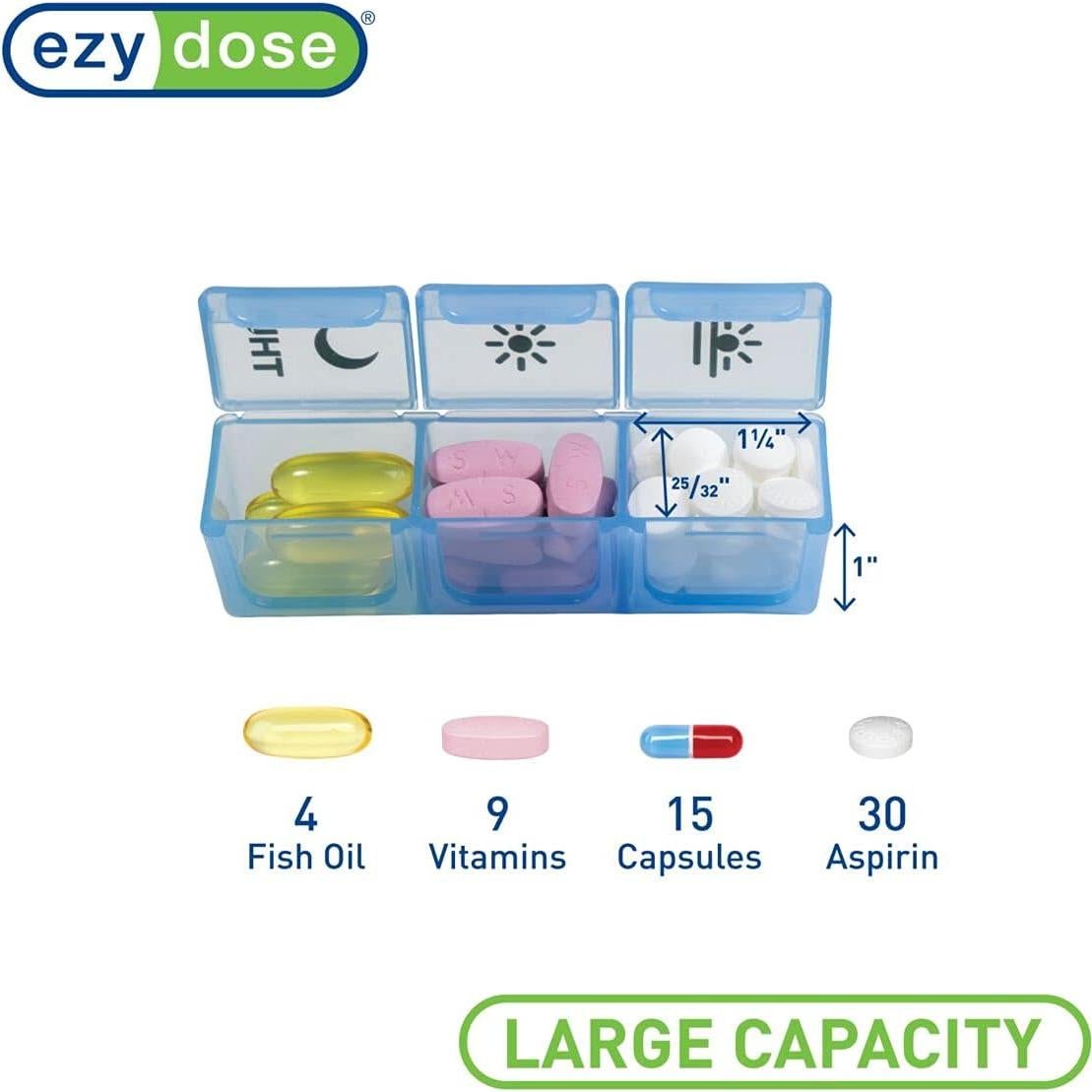 Planificador de Pastillas Ezy Dose Semanal 3x al Día Arcoíris