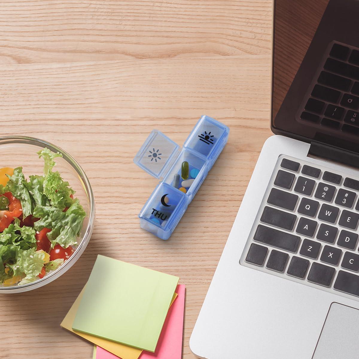 Planificador de Pastillas Ezy Dose Semanal 3x al Día Arcoíris