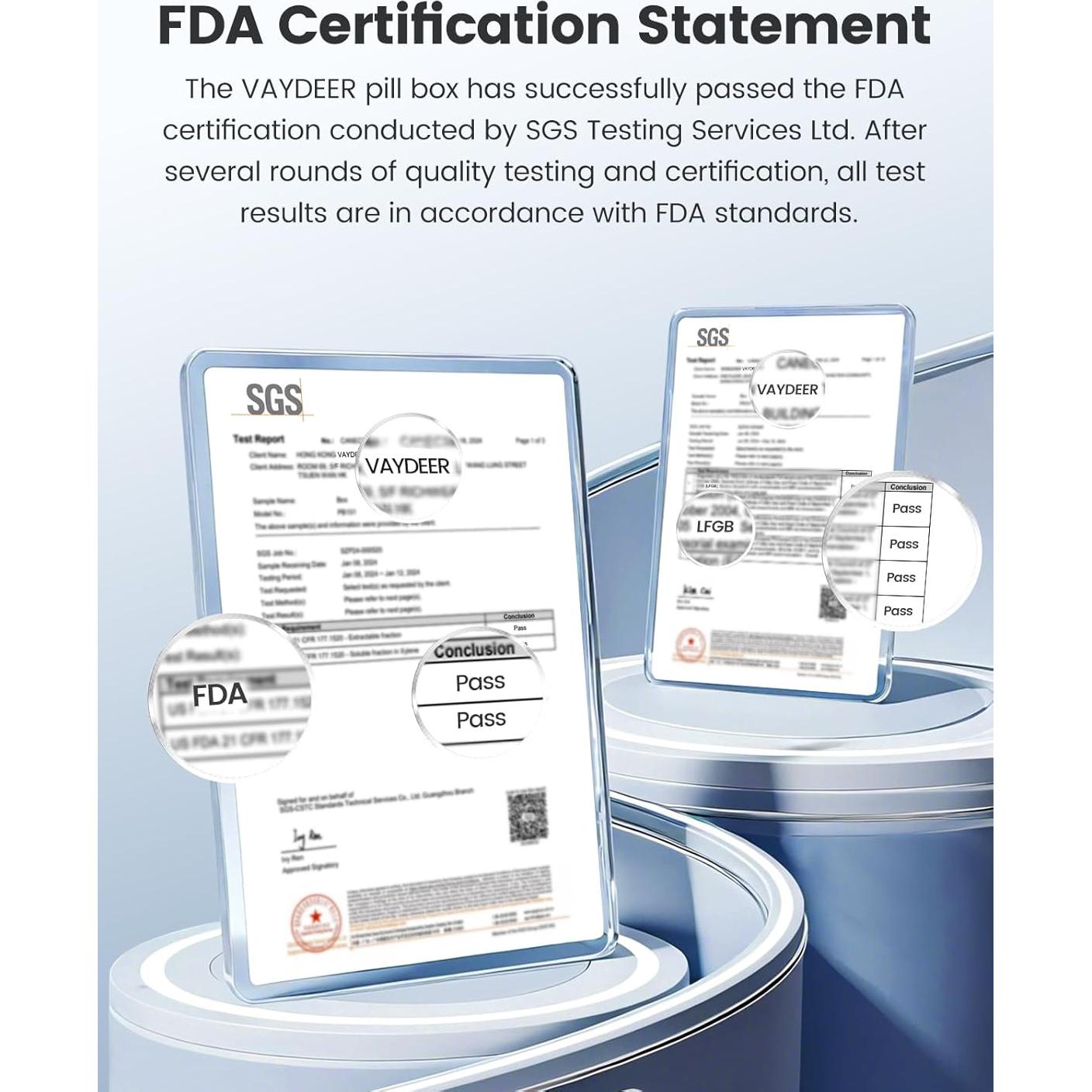 Organizador de Pastillas Semanal Vaydeer Oro Rosa 21x5.3cm