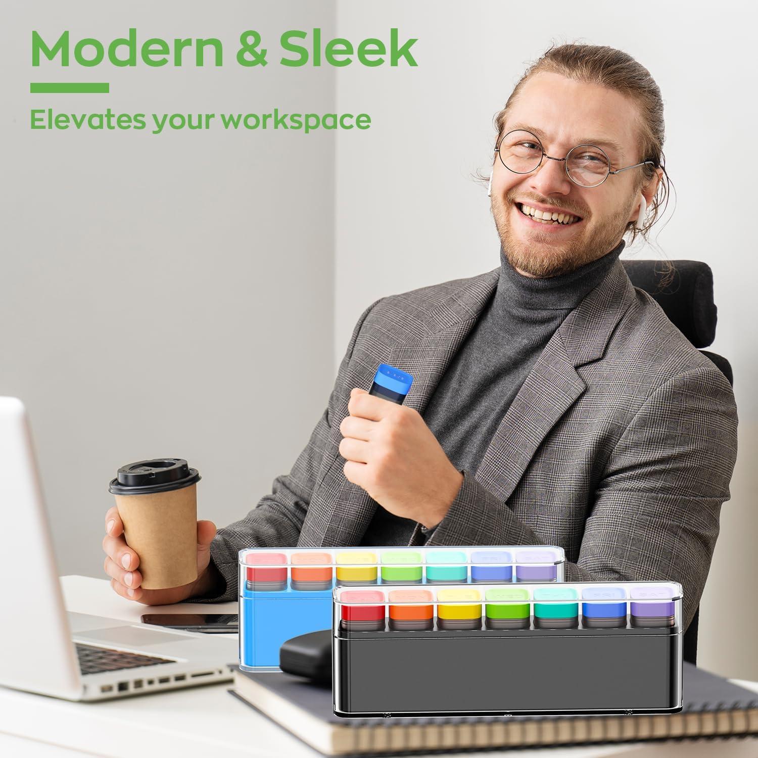 Organizador Semanal de Pastillas HIONXMGA 7 Días Transparente