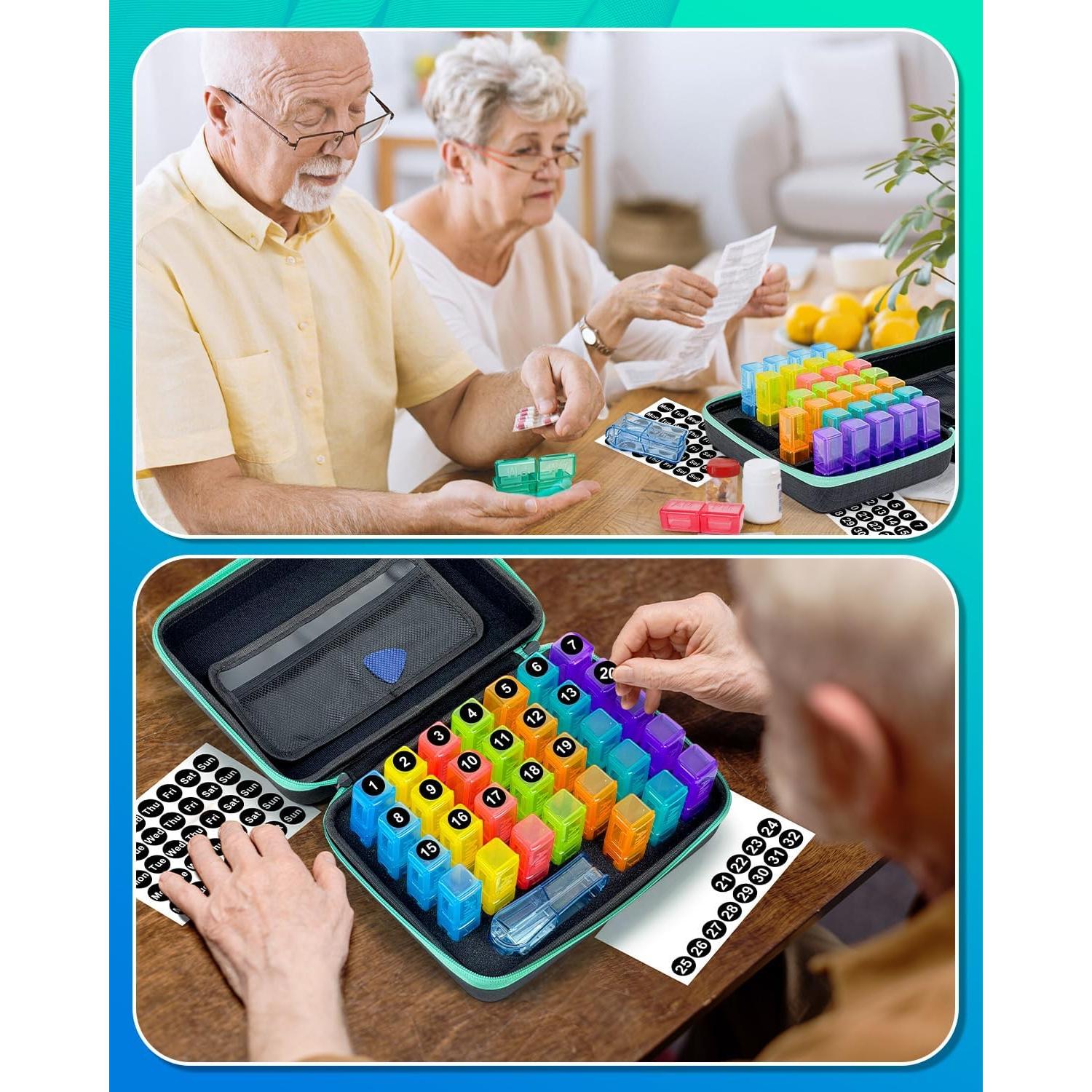 Organizador de Pastillas Mensual Friwole 31 Días 2 Veces al Día