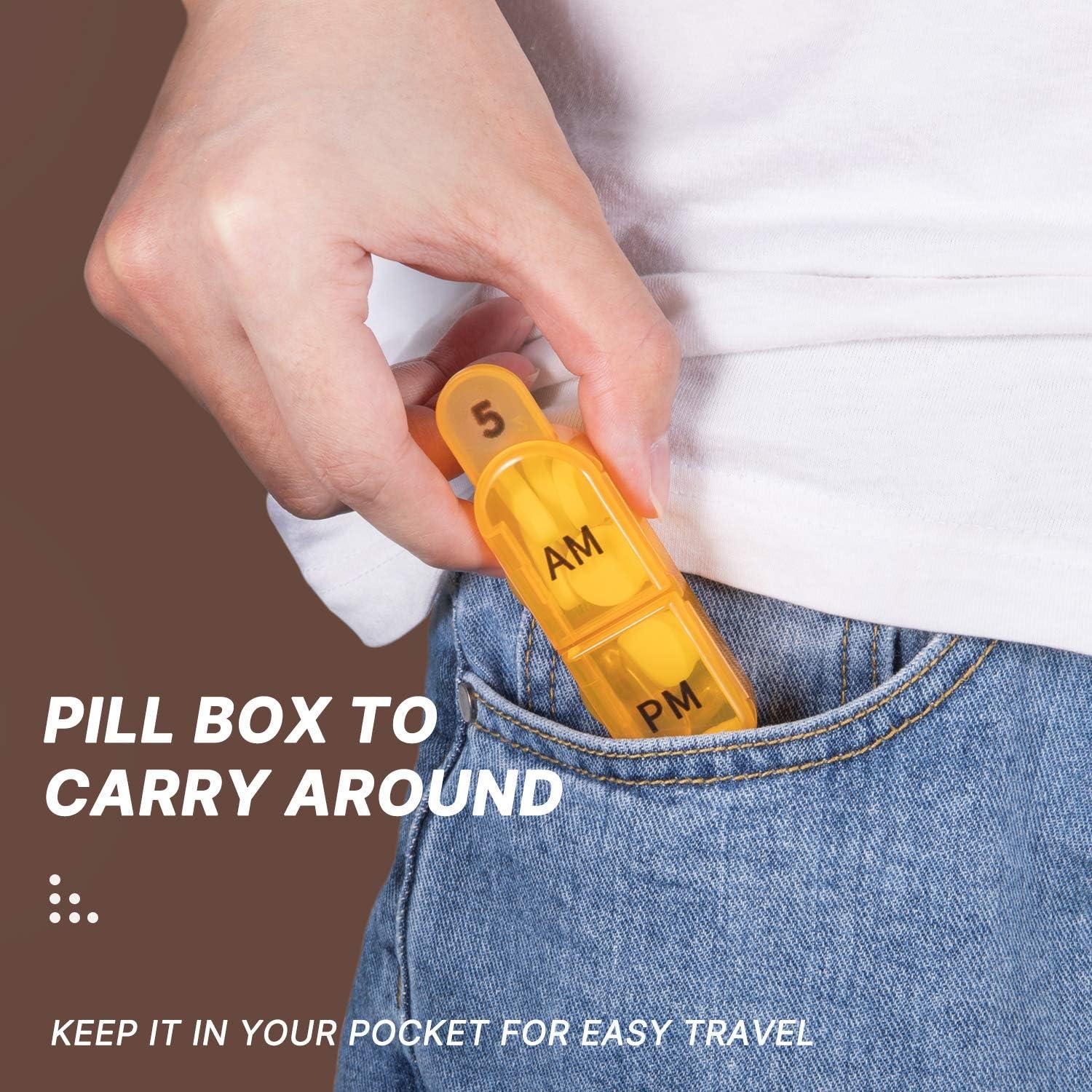 Organizador de Pastillas Mensual Daviky 30 Días AM PM Libre BPA