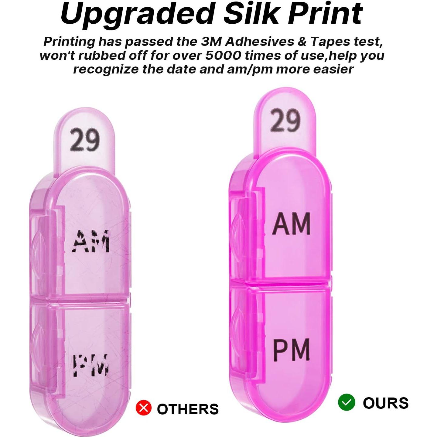 Organizador de Pastillas Mensual Daviky 30 Días AM PM Libre BPA