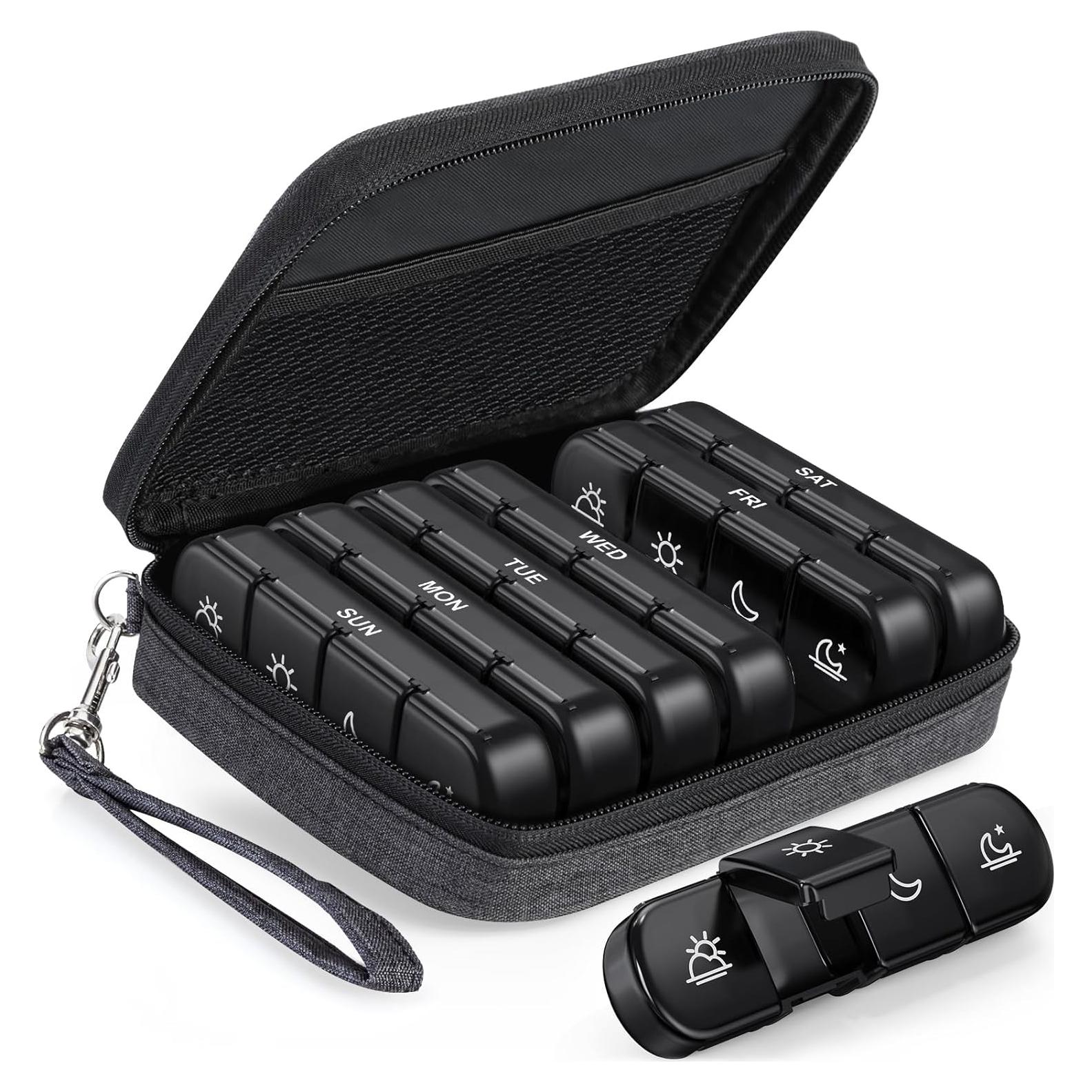 Organizador Semanal de Pastillas PULIV 4 Veces al Día con Bolsa