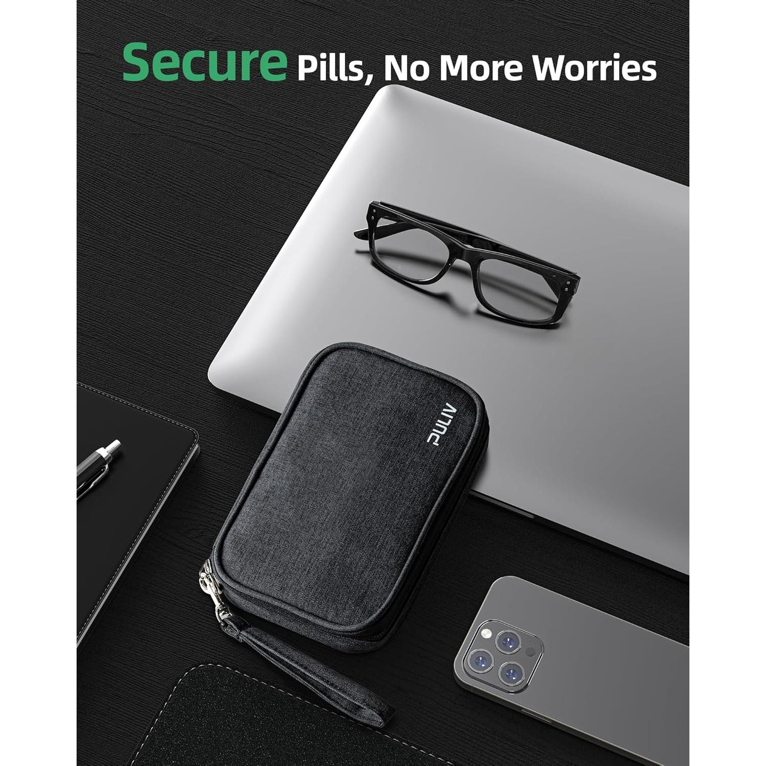 Organizador Semanal de Pastillas PULIV 4 Veces al Día con Bolsa