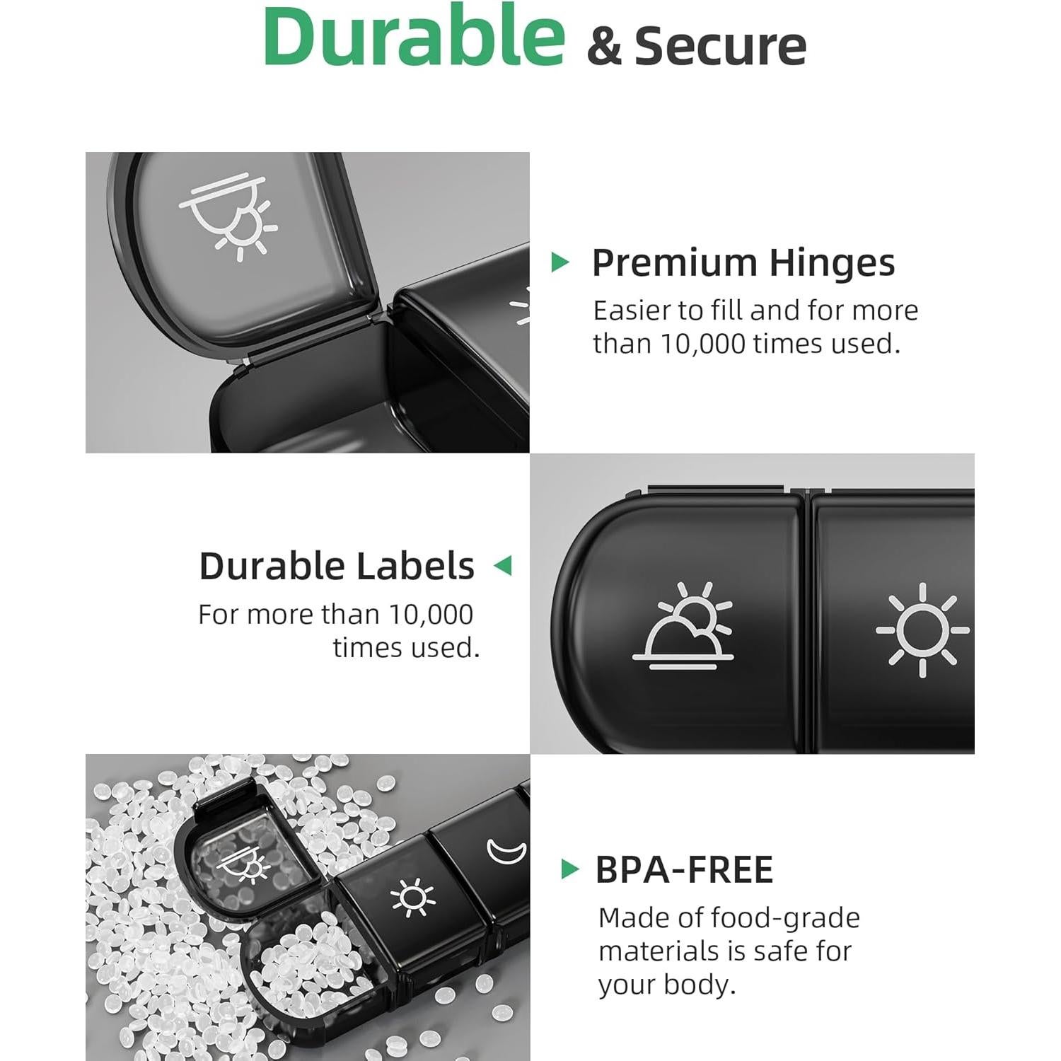 Organizador Semanal de Pastillas PULIV 4 Veces al Día con Bolsa