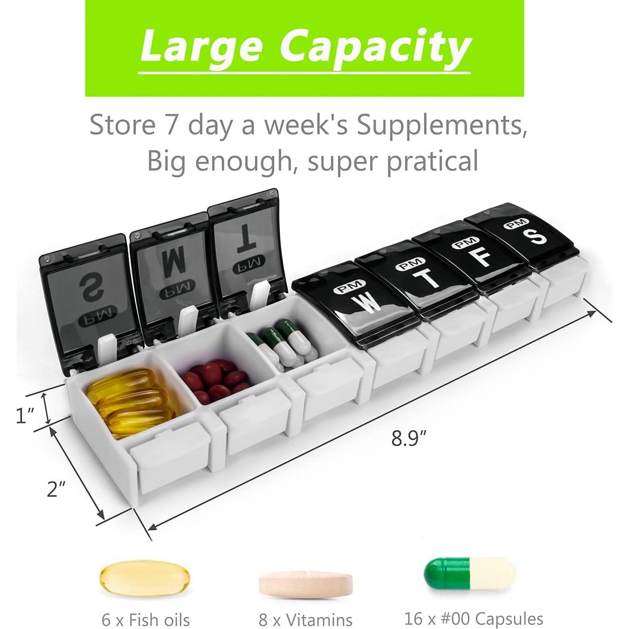 Organizador Semanal de Pastillas Remtise 7 Días 2 Veces al Día