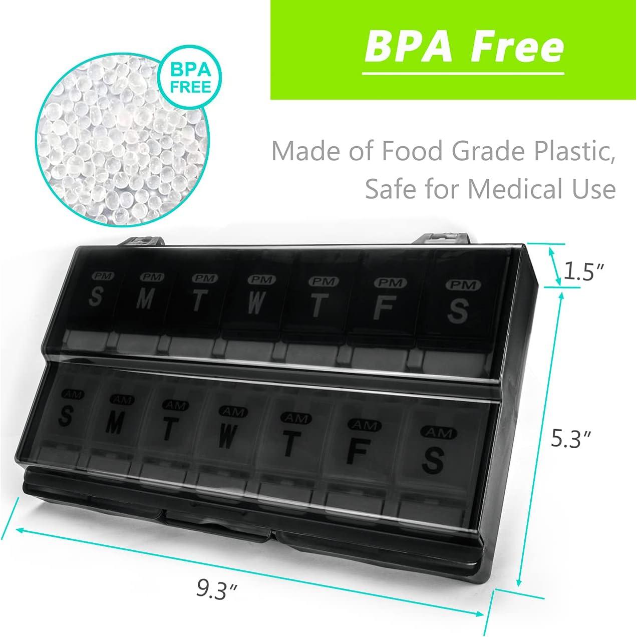 Organizador Semanal de Pastillas Remtise 7 Días 2 Veces al Día