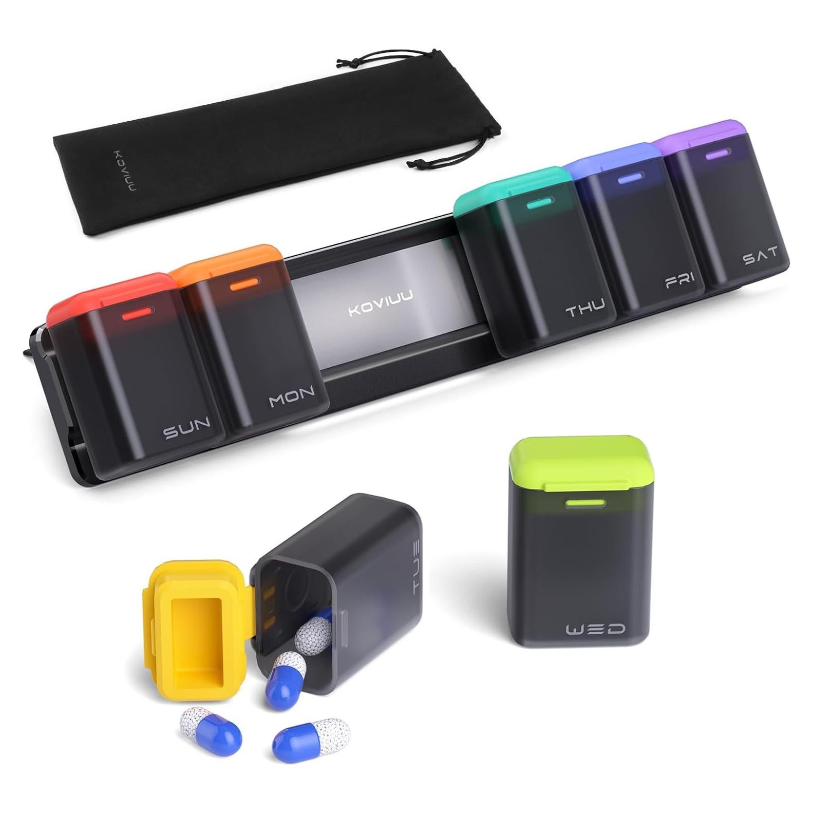 Organizador Semanal de Pastillas KOVIUU Magnético 7 Días