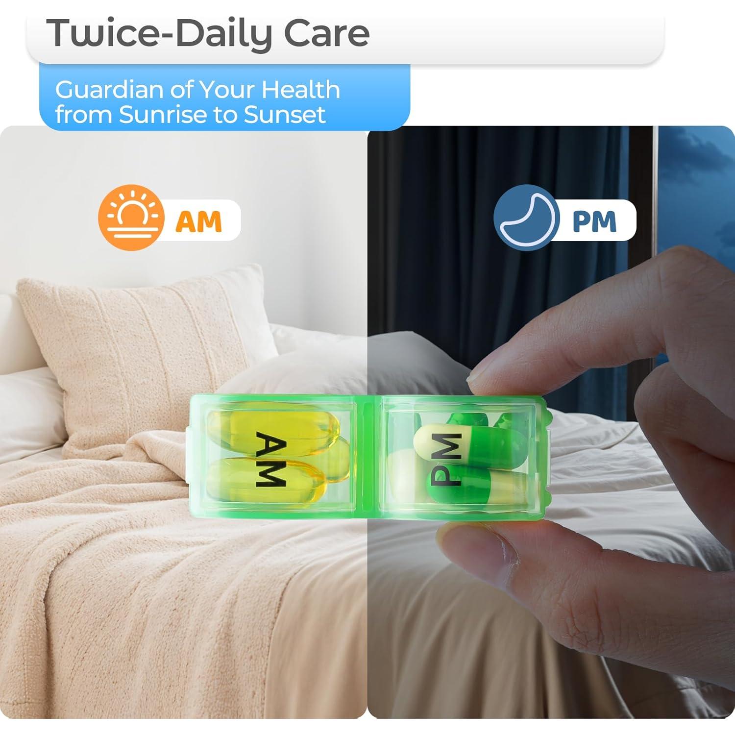 Organizador de Pastillas Mensual Colorwing AM PM 32 Compartimentos